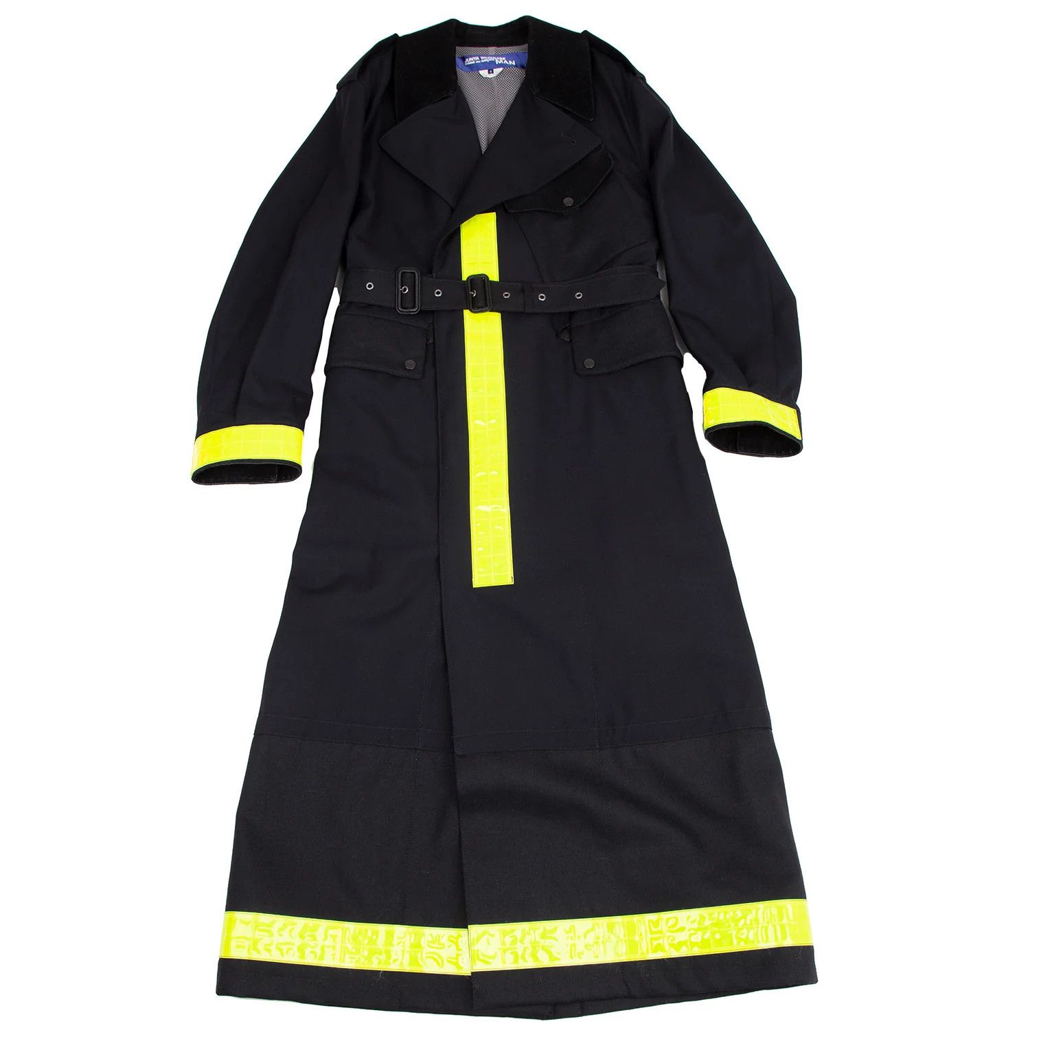 Junya Watanabe Reflective Decor Wool Coat in Navy Yellow, Size S Size US S / EU 44-46 / 1 - 1 Thumbnail