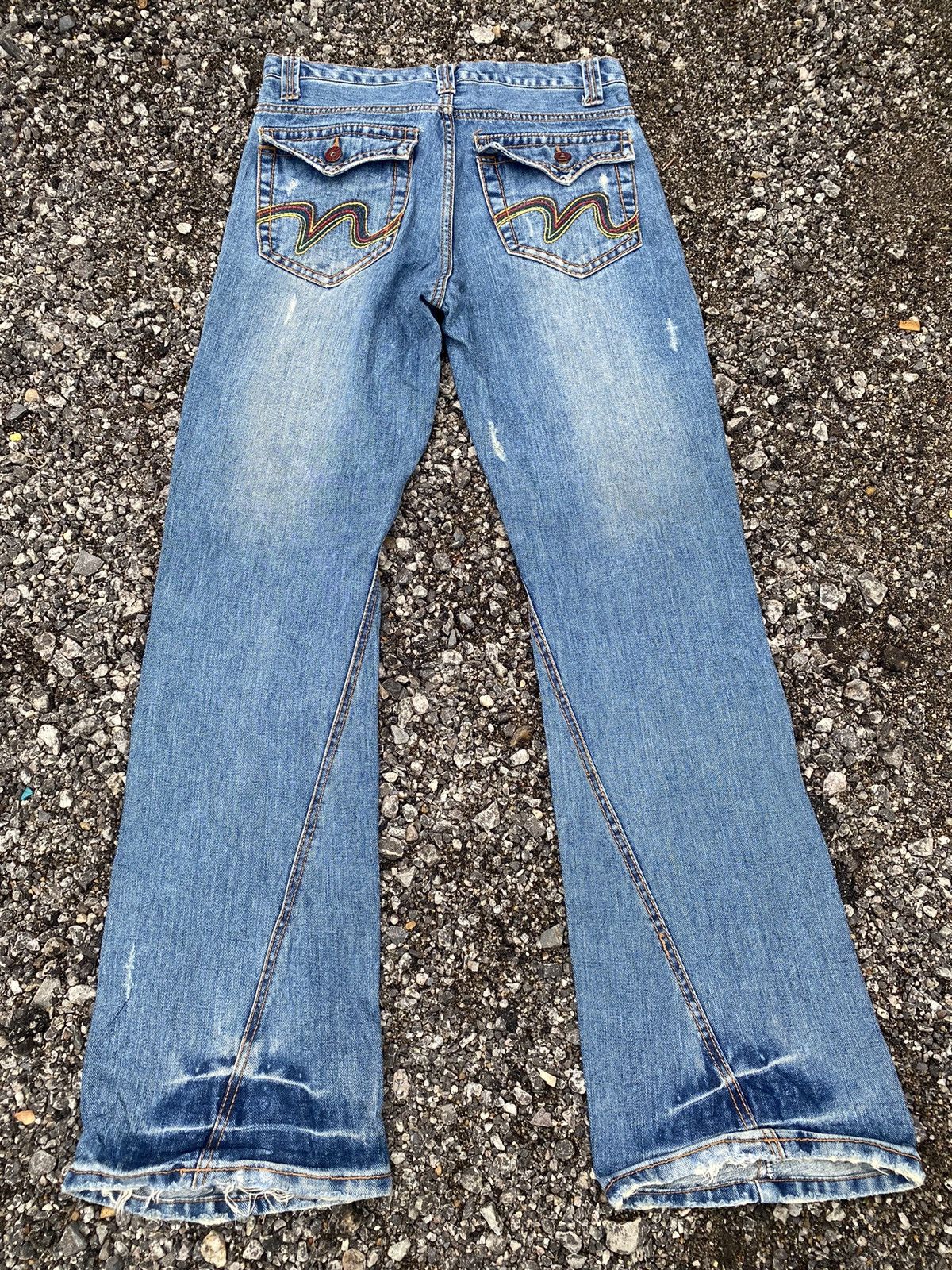 Japanese Brand Nylus Flared Distressed Size US 32 / EU 48 - 2 Thumbnail