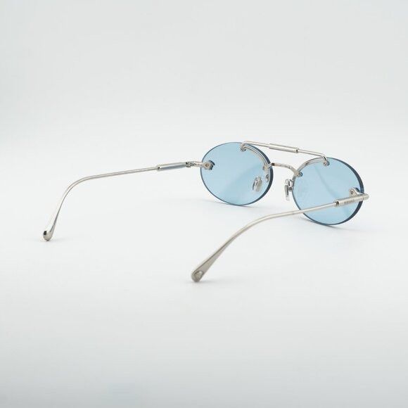 Versace Versace VE2295 1000/1 Sunglasses Silver Oval Frame Size ONE SIZE - 8 Thumbnail