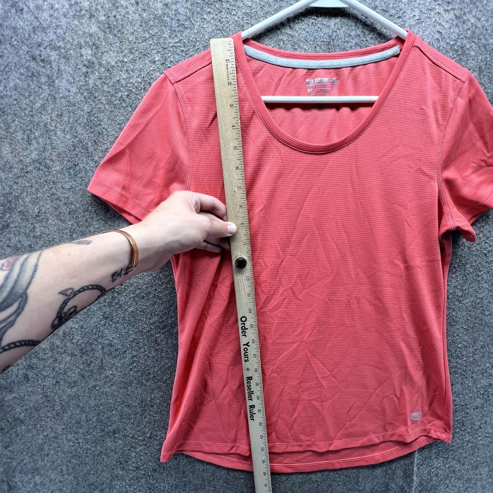 Vintage Reel Legends Shirt Womens Medium Pink Freeline Scoop Neck Performance Top Size M / US 6-8 / IT 42-44 - 5 Thumbnail