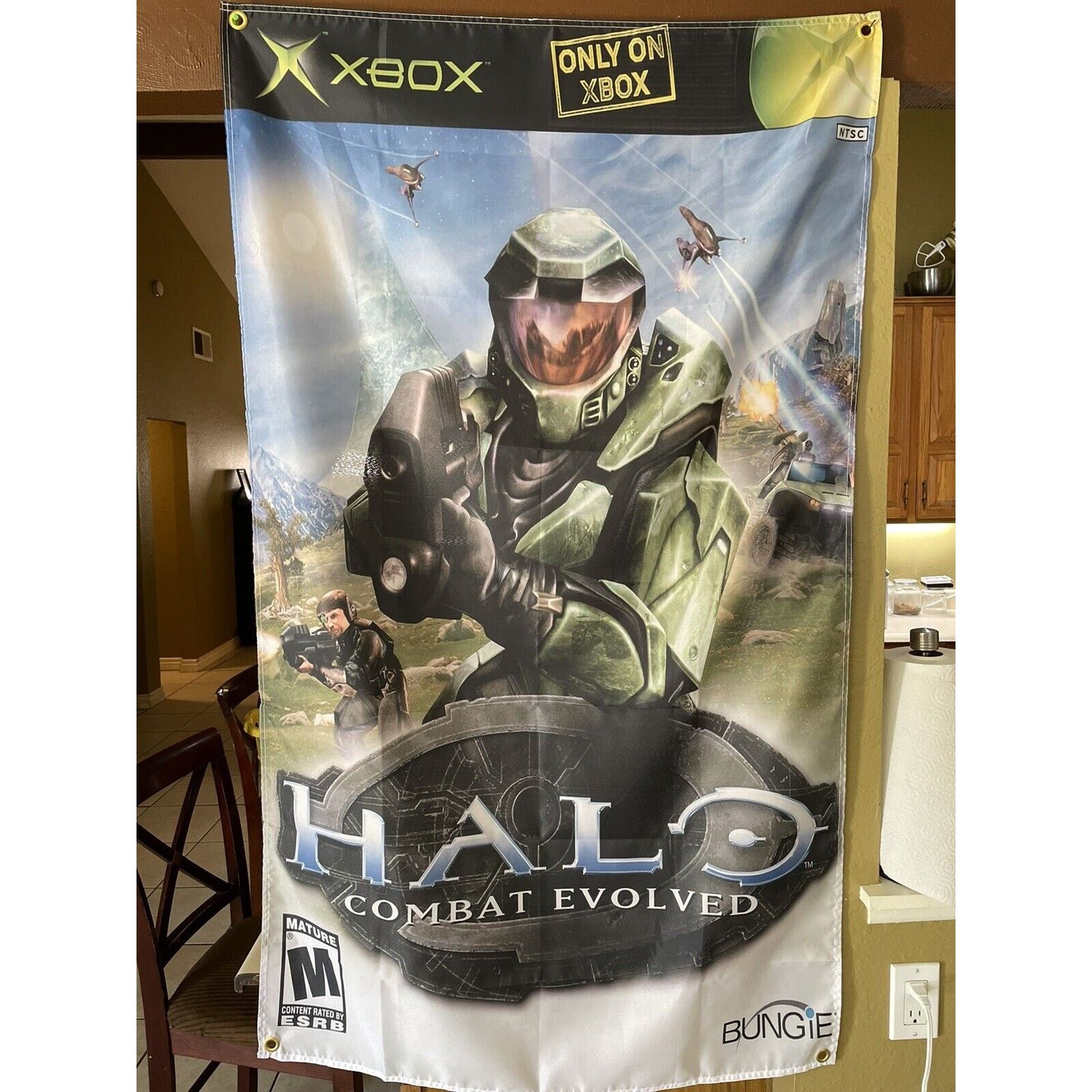 Microsoft Halo Combat Evolved 5ft Flag Microsoft XBOX Master Chief Size ONE SIZE - 1 Thumbnail
