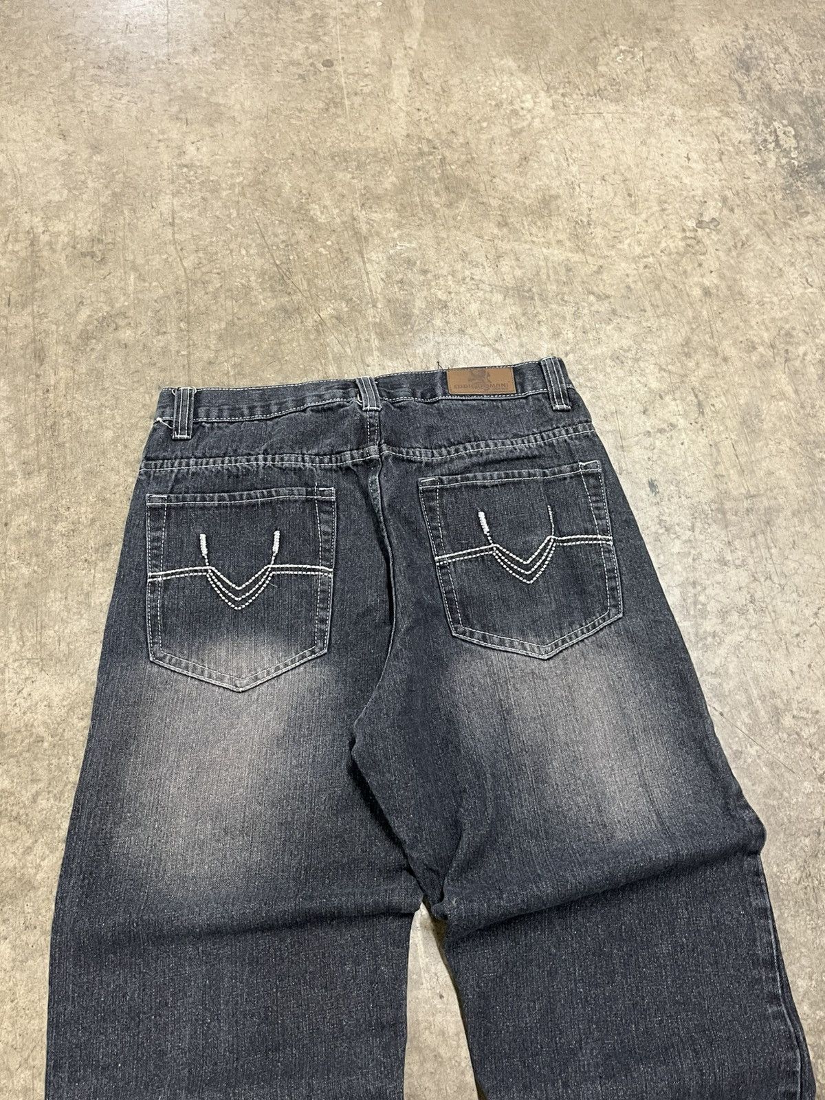 Southpole × Vintage Y2k baggy fit wide leg faded black denim skater hype rare Size US 34 / EU 50 - 4 Thumbnail