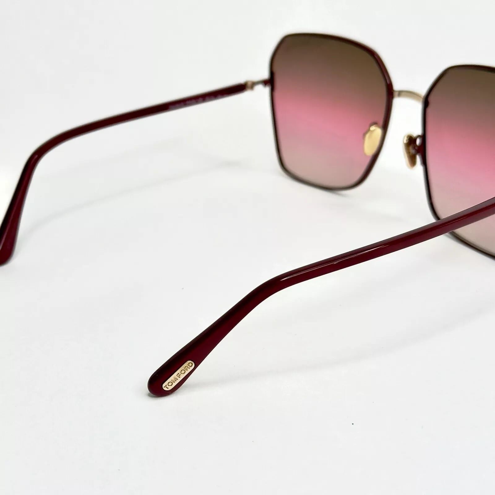 Tom Ford TOM FORD CLAUDIA 02 TF0839 69F Red Pink Sunglasses 839 Size ONE SIZE - 4 Thumbnail