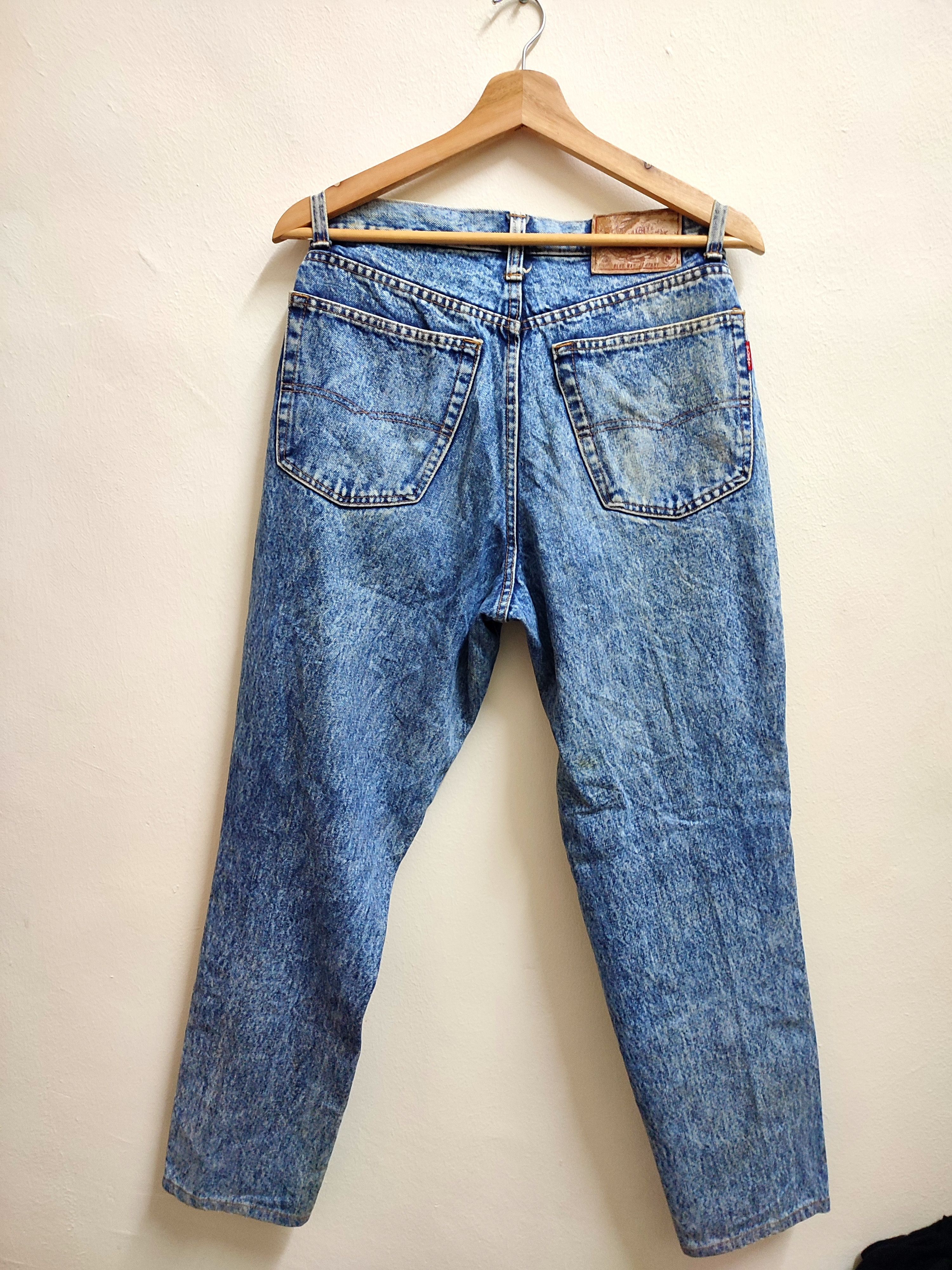 Japanese Brand Vintage Design Blue Way Acid Wash Denim Size US 31 - 2 Thumbnail