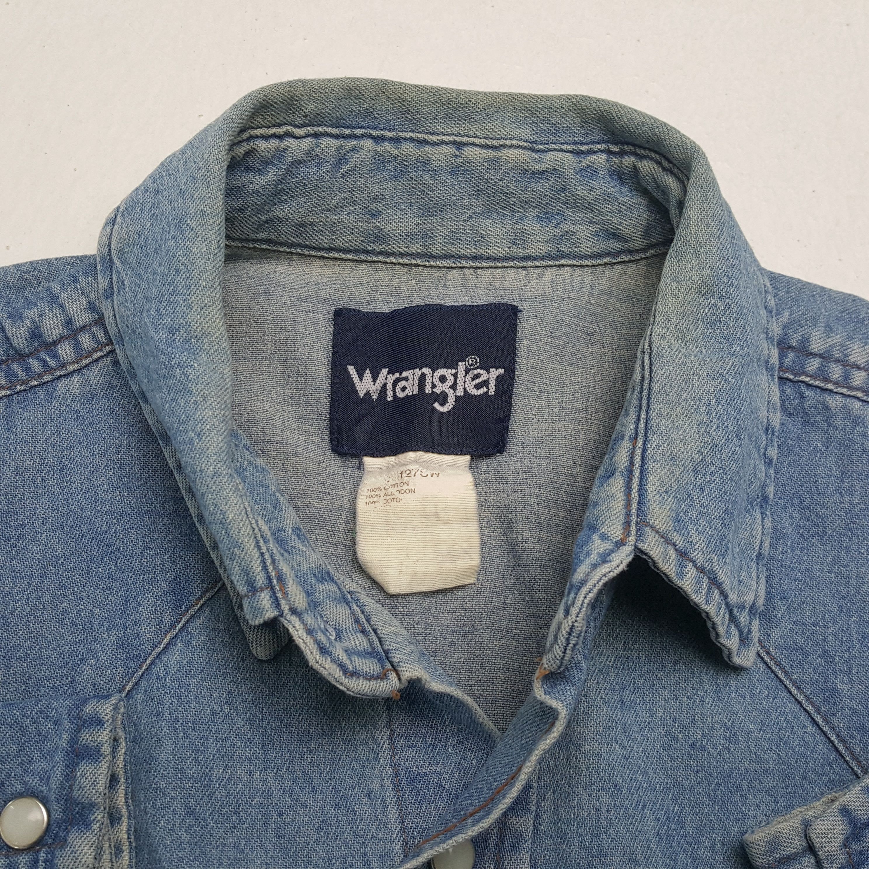 Vintage × Wrangler WRANGLER Fashion Style Double Pocket Design Shirt Size US L / EU 52-54 / 3 - 8 Thumbnail