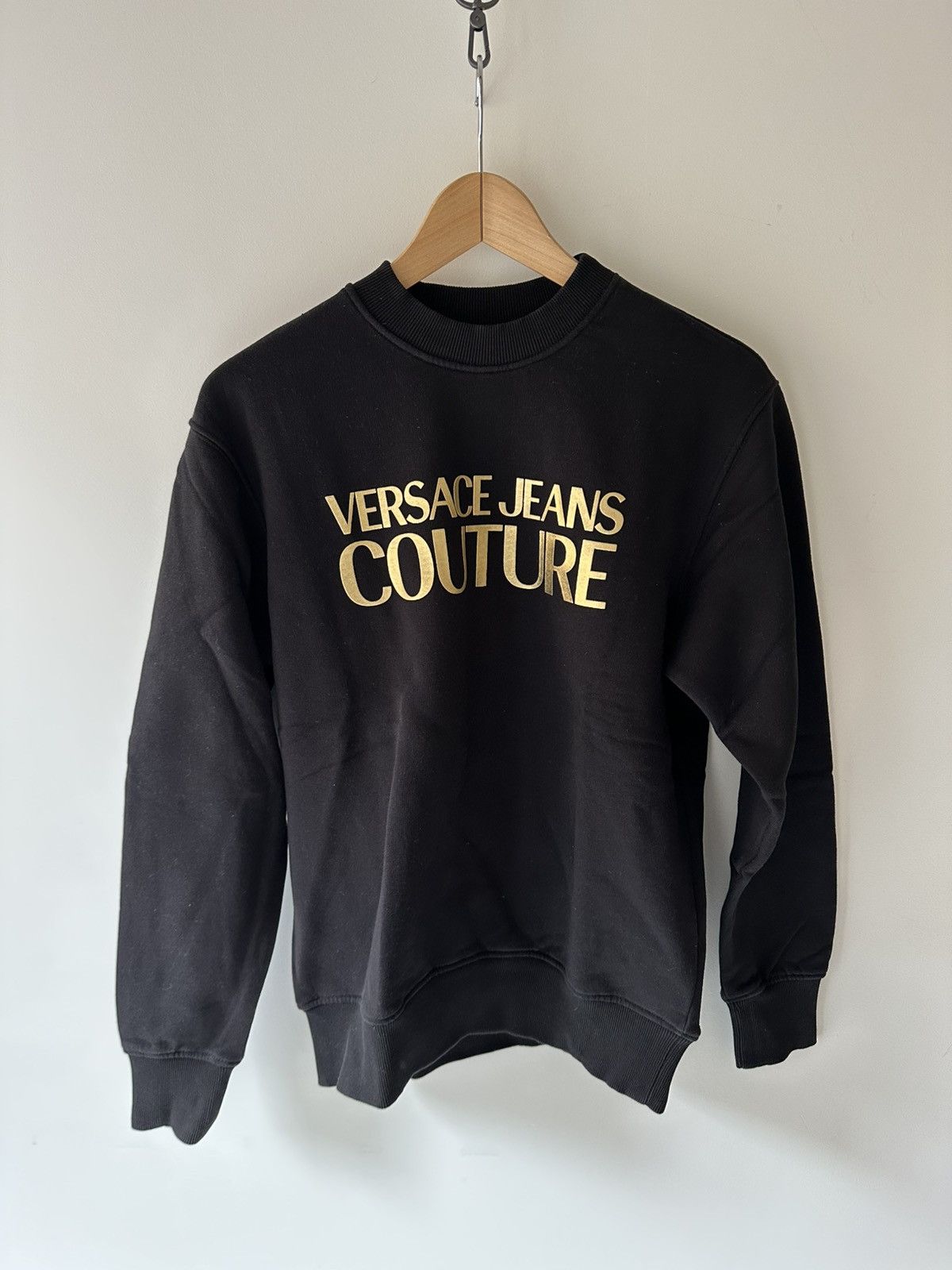 Versace Jeans Couture Versace Jeans Couture Sweatshirt with Gold Logo - Size XS Size US XS / EU 42 / 0 - 1 Thumbnail