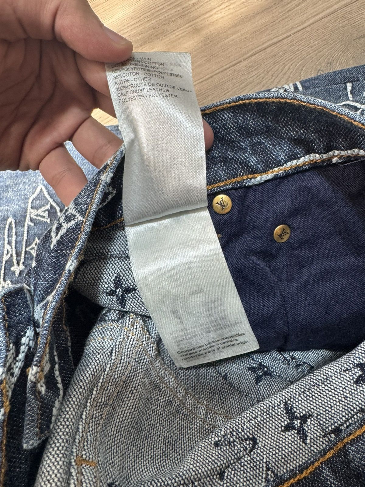 Louis Vuitton Louis Vuitton Monogram Cloud Denim Jeans Size 34 Size US 34 / EU 50 - 8 Thumbnail