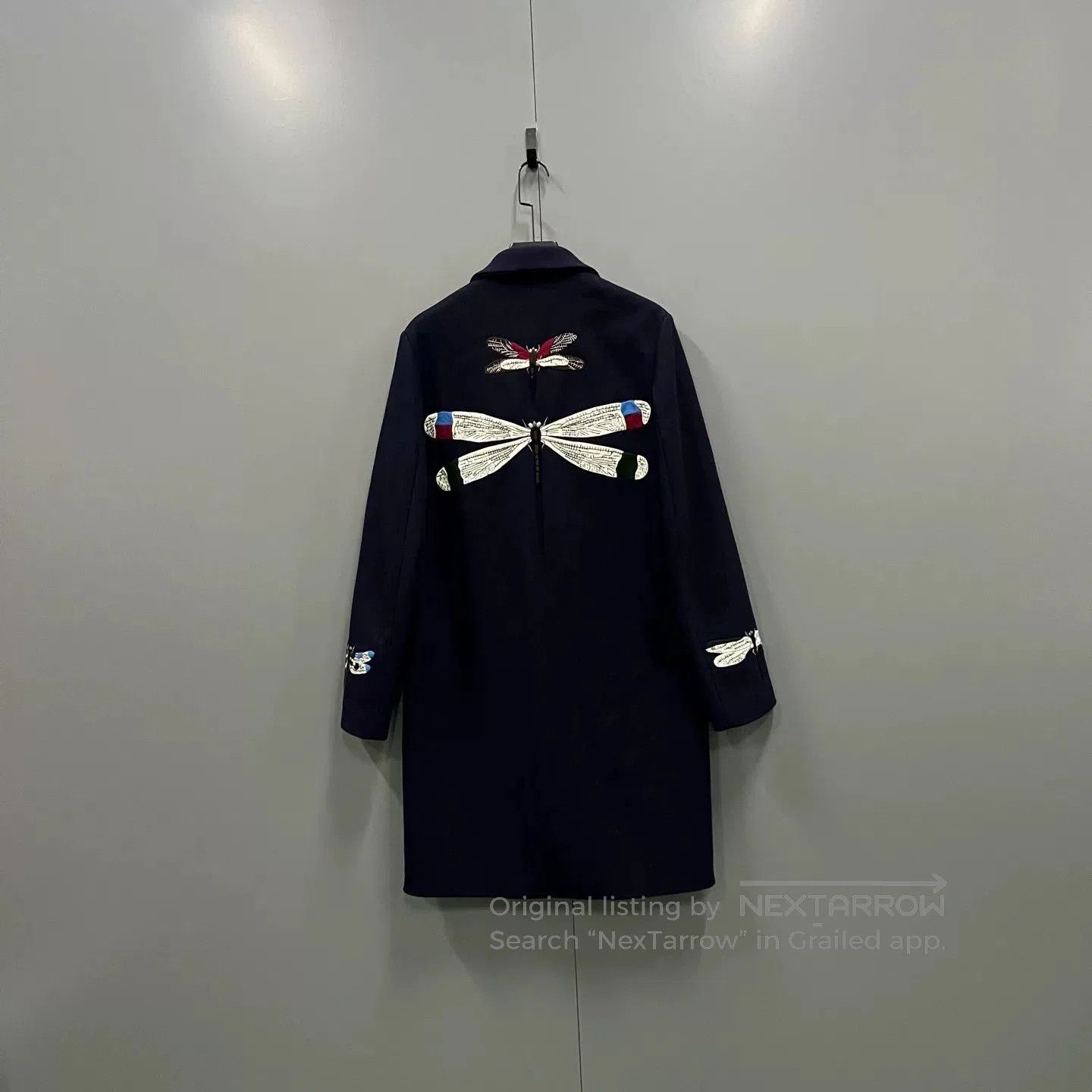 Valentino Valentino Blue Dragonfly Embroidered Coat. Size US L / EU 52-54 / 3 - 2 Thumbnail