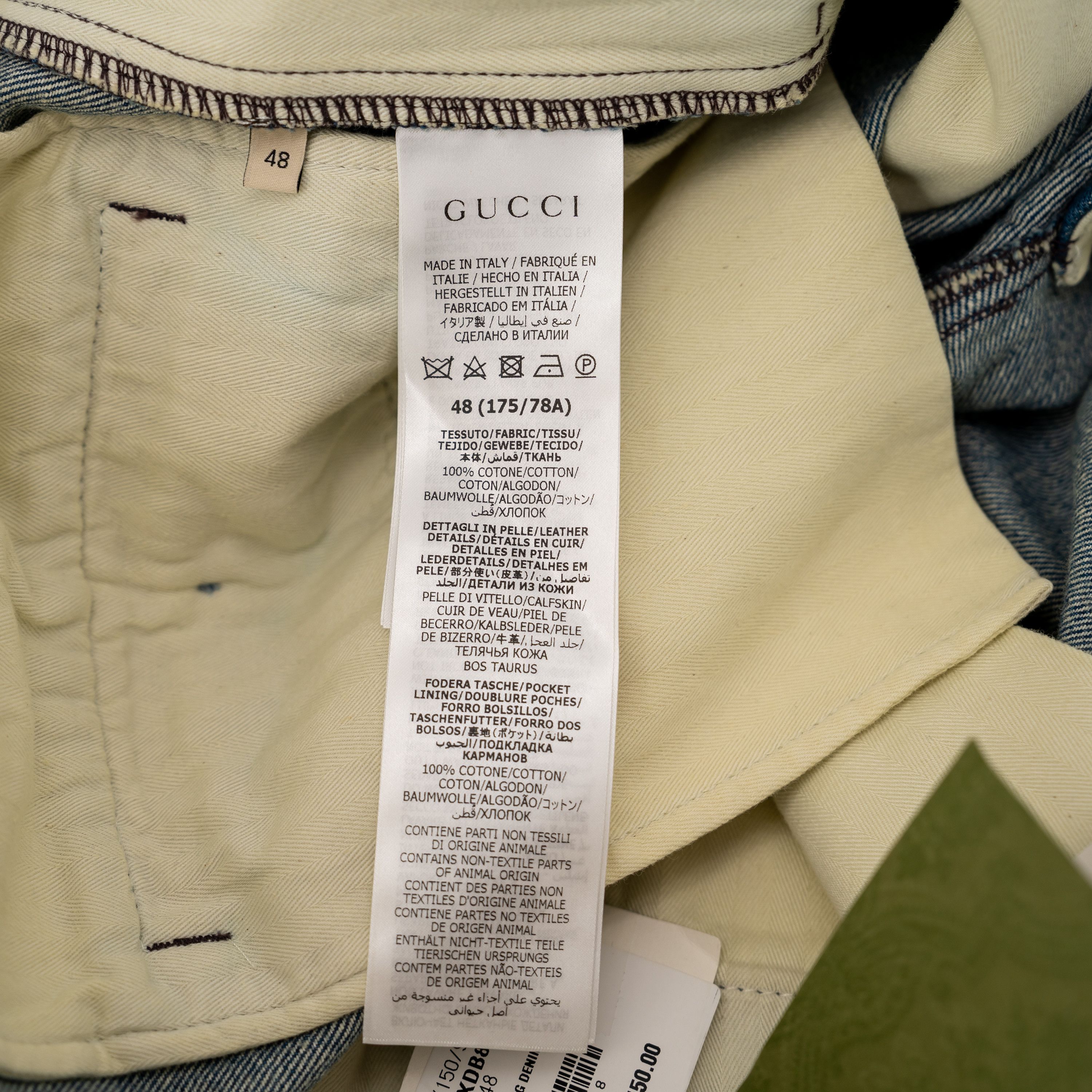 Gucci 48 M - Gucci Washed Jeans Organic Denim Pant with Patch Blue Size US 32 / EU 48 - 9 Thumbnail