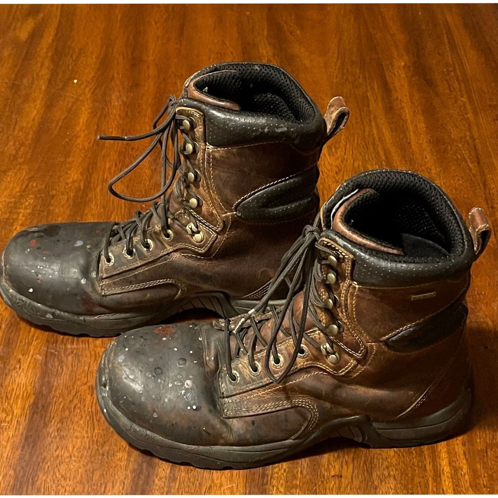 Vintage Cabelas Boots Mens Brown Leather Waterproof Steel Toe Cap Toe Padded 11M Boot Shoes Size 11 | Work Boots Leather Brown Waterproof Men’s Boots Size US 11 / EU 44 - 3 Thumbnail