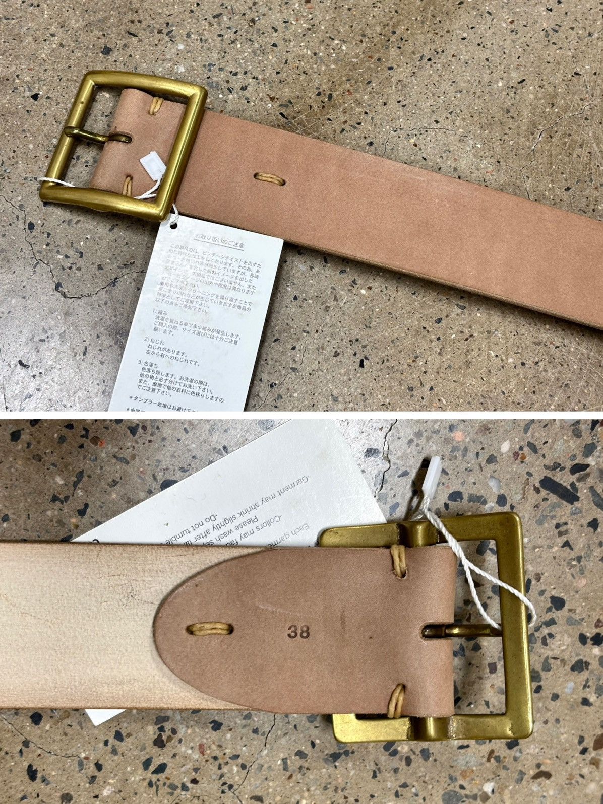 Visvim Visvim 25ss PLAIN BELT 45MM Horsehide Horween Natural W38 Size 38 - 3 Thumbnail