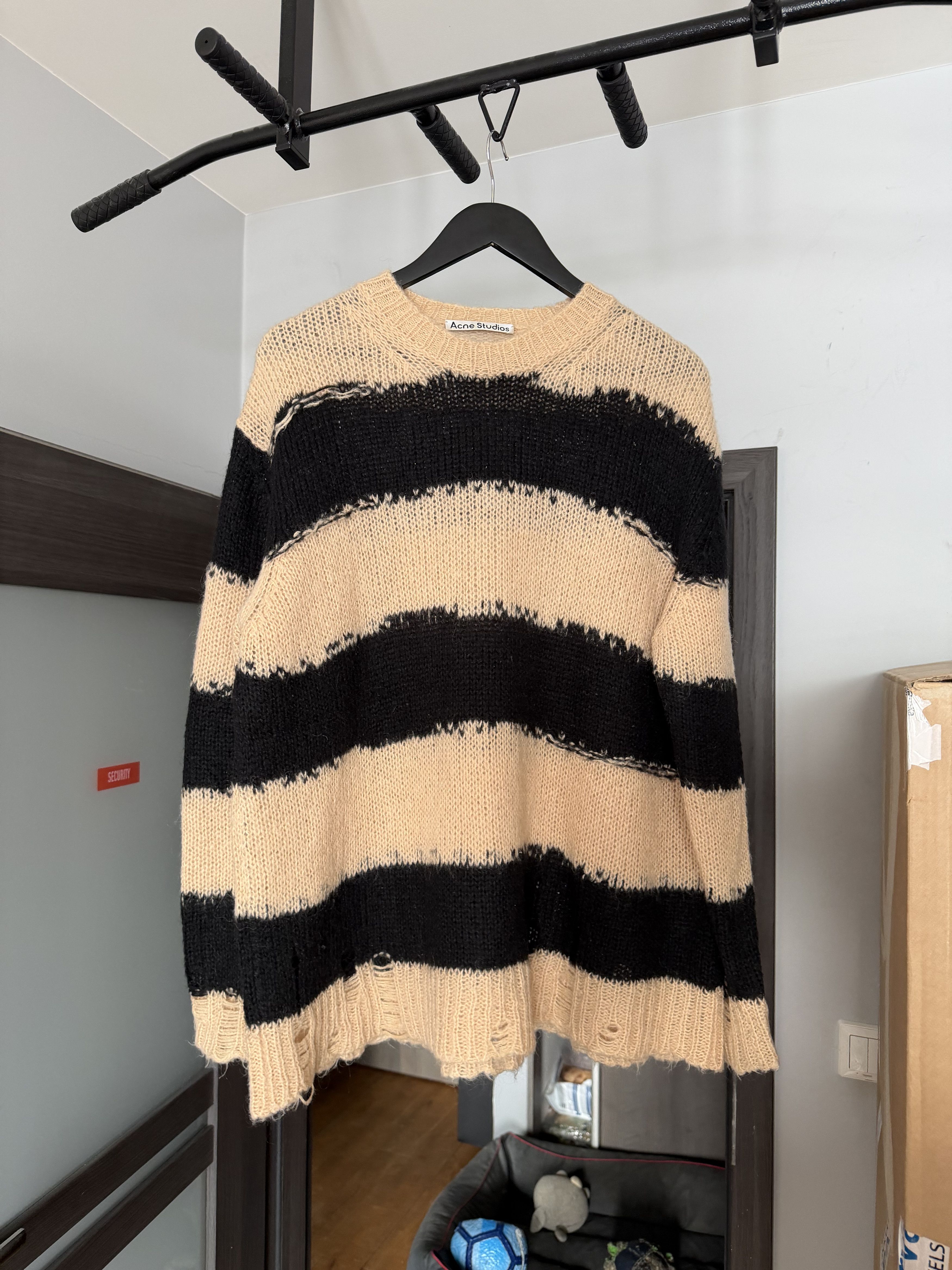 Acne Studios Acne Studios kurt cobain distressed mohair striped sweater Size US M / EU 48-50 / 2 - 1 Thumbnail
