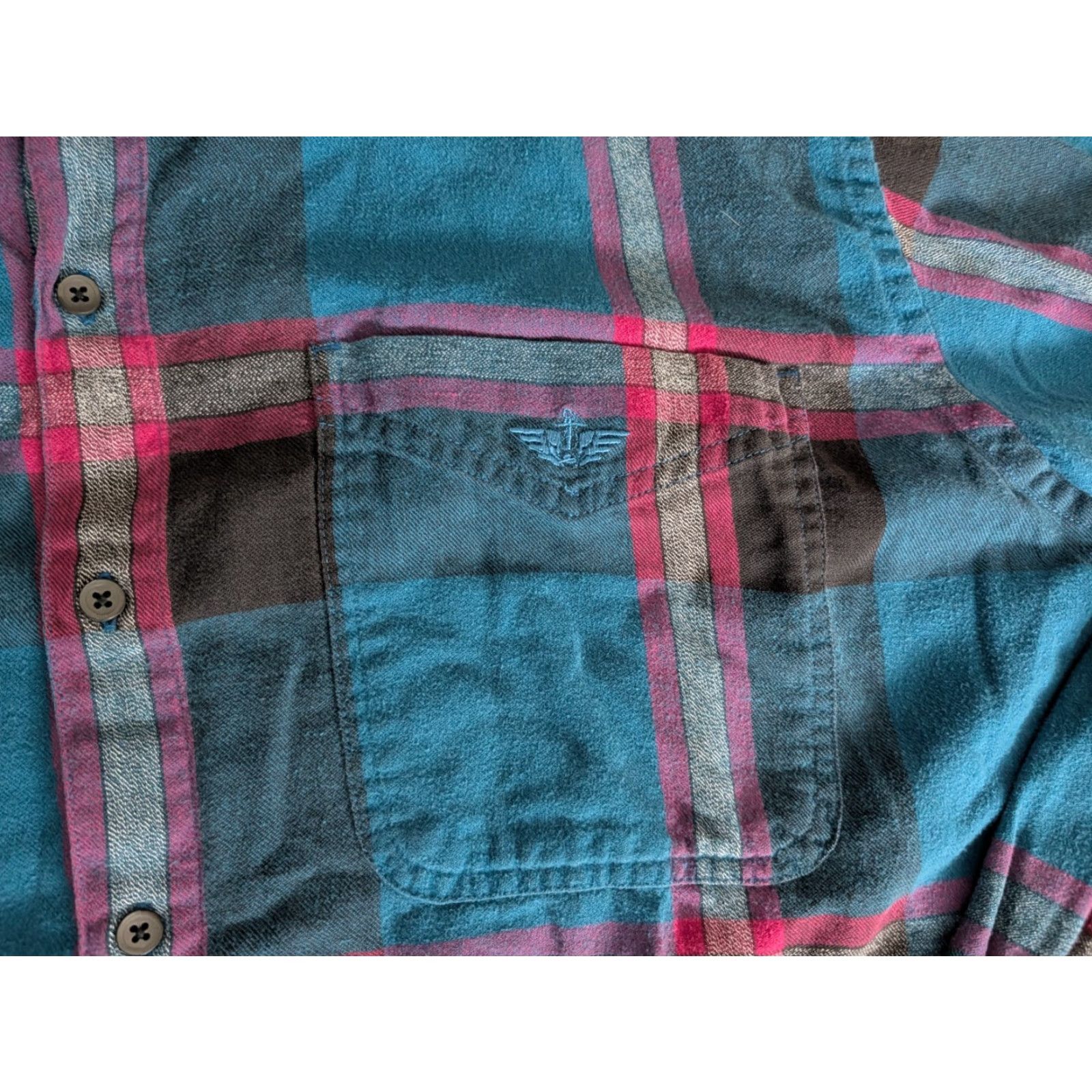 Dockers VINTAGE Dockers Shirt Mens L Blue Red Plaid Button-Down Cotton Long Sleeve 90s Casual Size US L / EU 52-54 / 3 - 3 Thumbnail