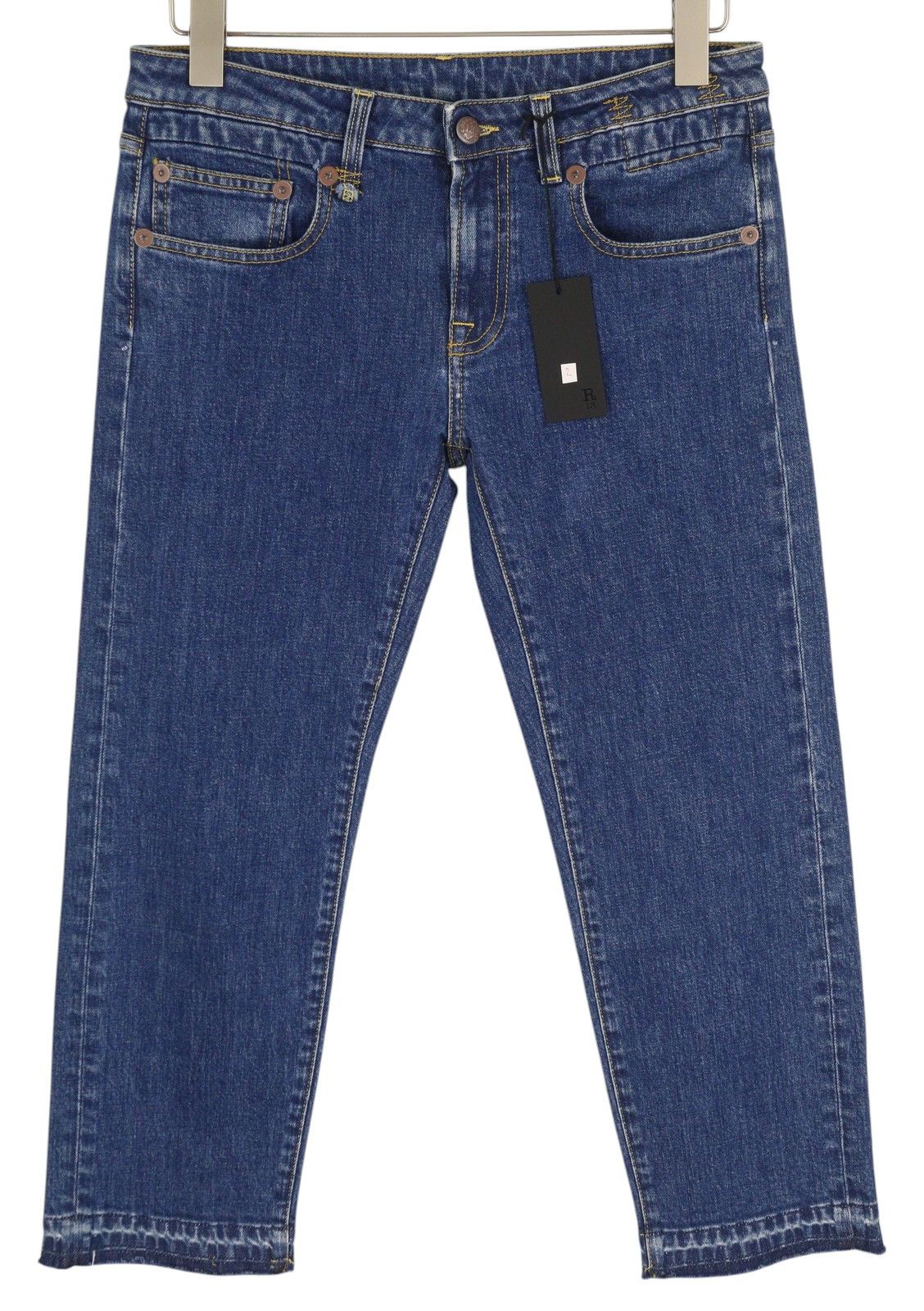R13 BOY 27 Straight Carlton Stretch Ankle Blue 85435 Size 27" / US 4 / IT 40 - 1 Thumbnail
