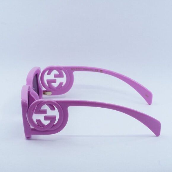 Gucci GG1325S 006 Sunglasses Pink Rectangle Frame
