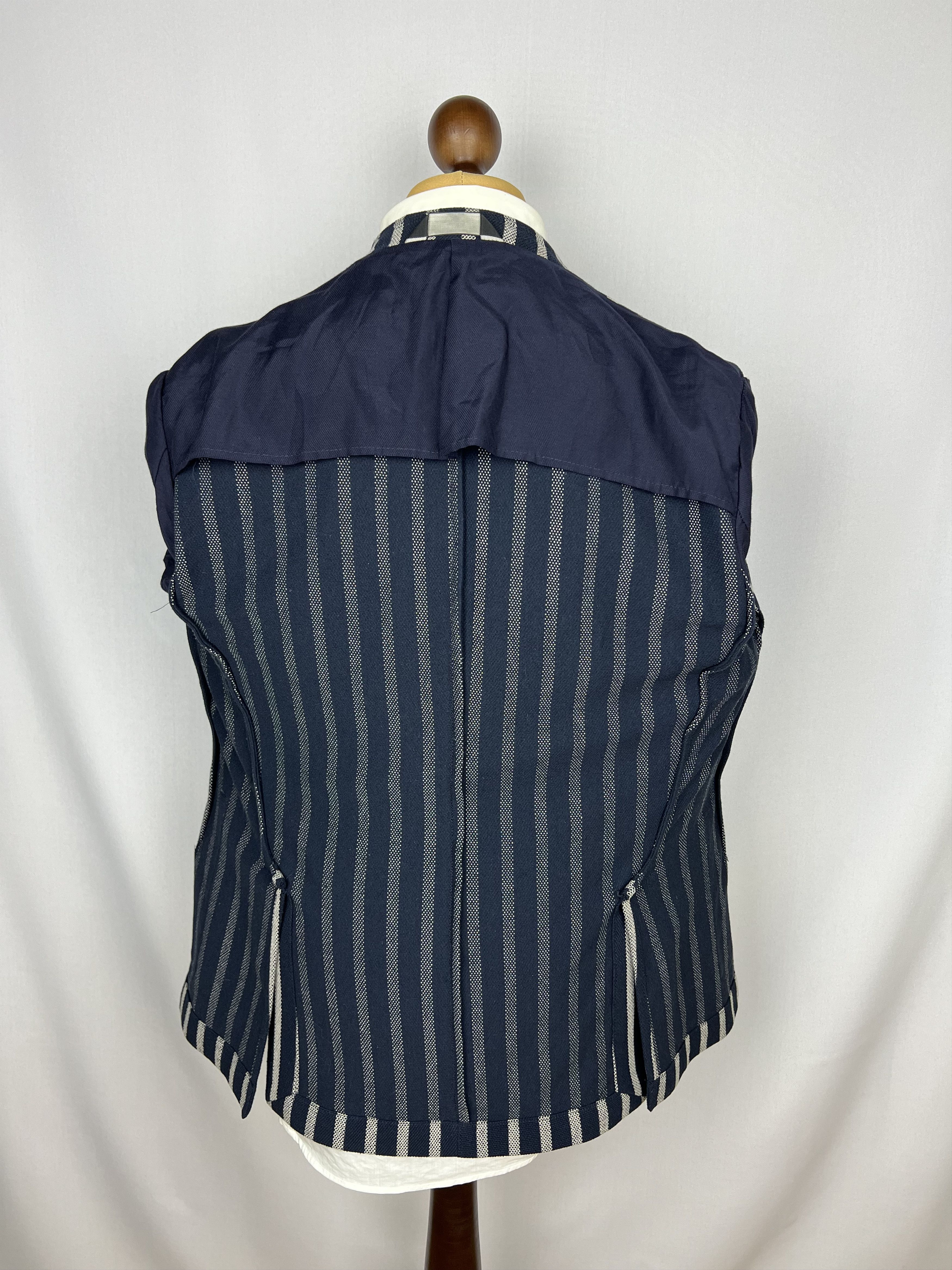 Paoloni Striped Textured Stretch Cotton-Blend Half-Lined Sport Coat Size 40R - 4 Thumbnail