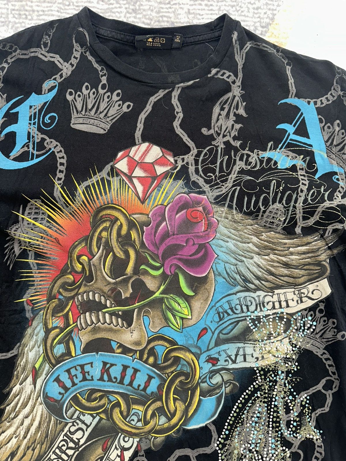 Christian Audigier Chrisitan Audigier vintage t shirt Size US M / EU 48-50 / 2 - 4 Thumbnail
