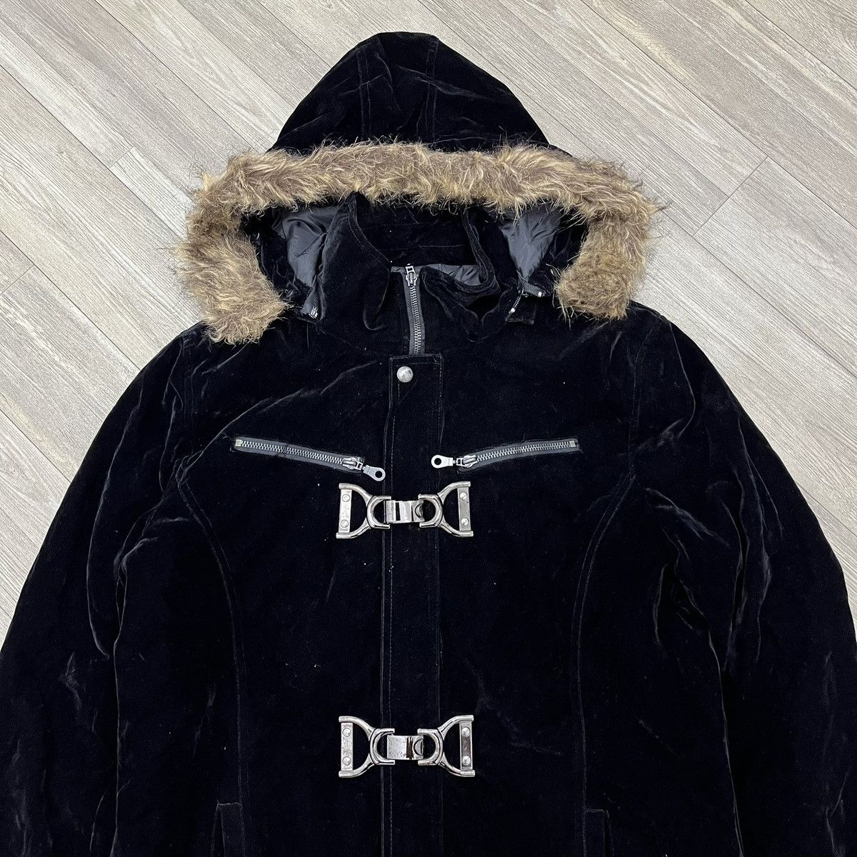 In The Attic In The Attic Velvet Velour Fireman Lgb Faux Fur Jacket Parka Size US L / EU 52-54 / 3 - 2 Thumbnail