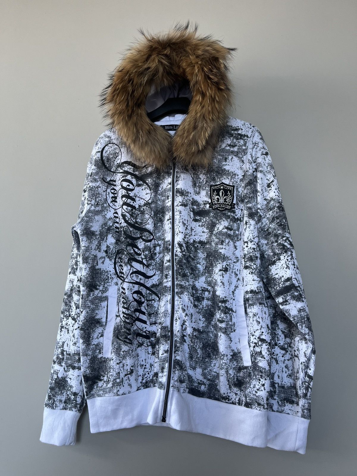 If Six Was Nine × Japanese Brand × Le Grande Bleu (L.G.B.) JAPANESE WILD LIFE FUR ZIP HOODIE GOTHIC SEDITIONARIES PUNK Size US L / EU 52-54 / 3 - 5 Thumbnail