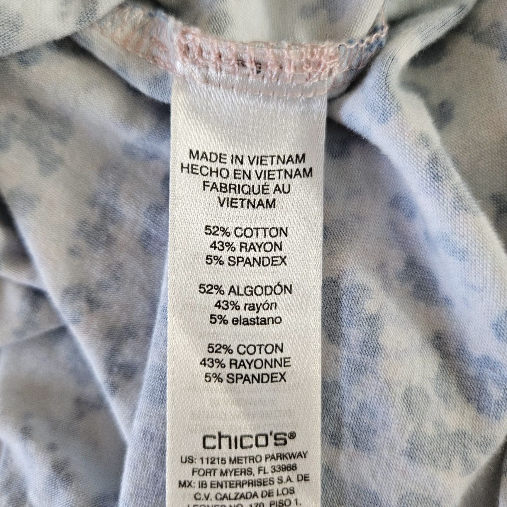 Vintage Chico's Weekends Womens Top XL Pink Beige Short Sleeve Cotton Blend Shirt Women XL Pink Beige Size XL / US 12-14 / IT 48-50 - 4 Thumbnail