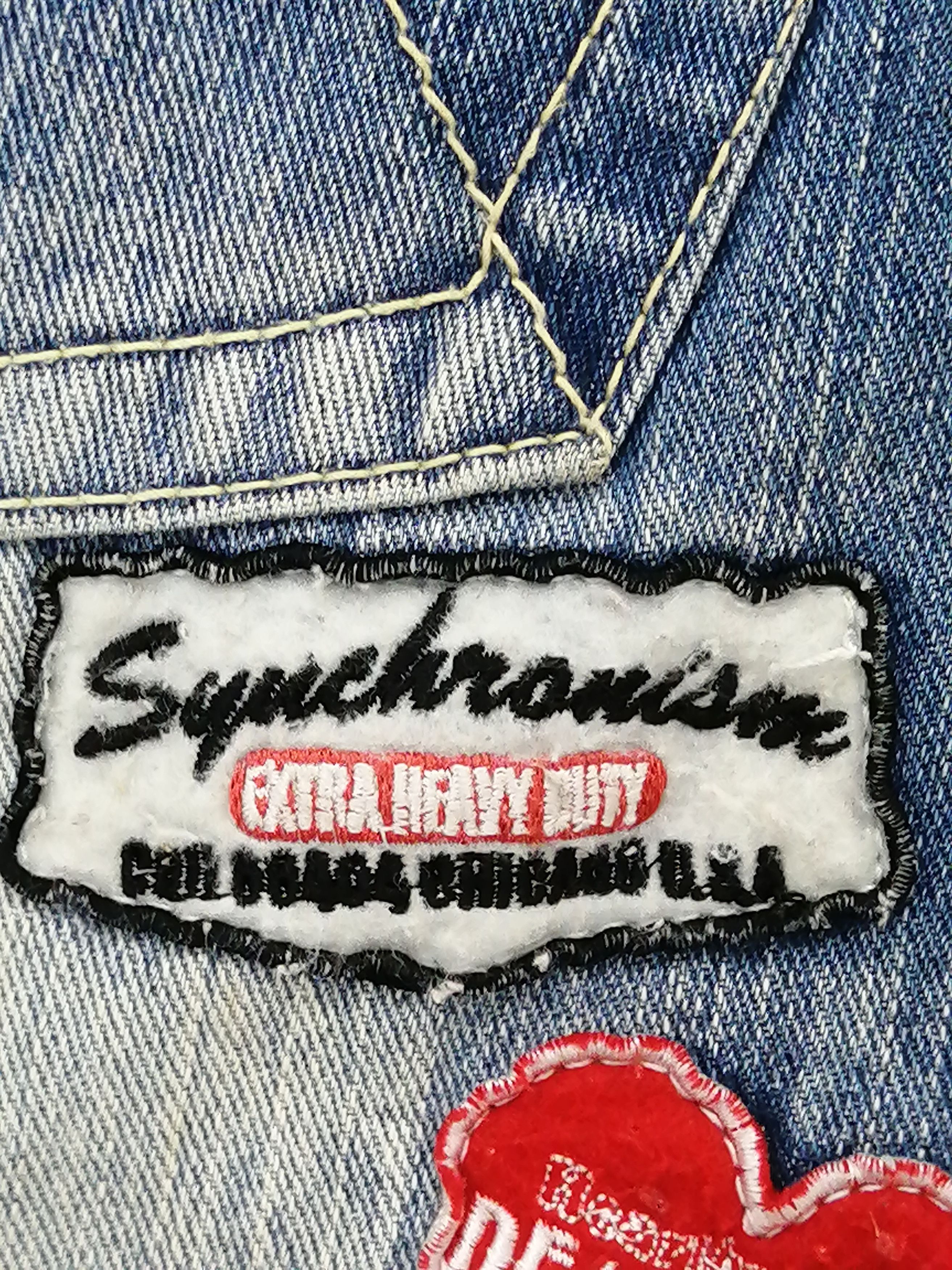 Japanese Brand Bluntly Japanese Overall Patch Denim Size US 33 - 16 Thumbnail