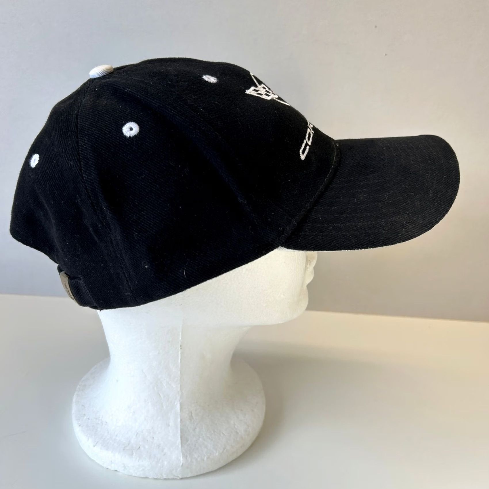 Vintage VINTAGE Corvette Hat Unisex Adults Black Cotton Adjustable Strapback Baseball Cap 80s 90s Retro USA Size ONE SIZE - 6 Thumbnail