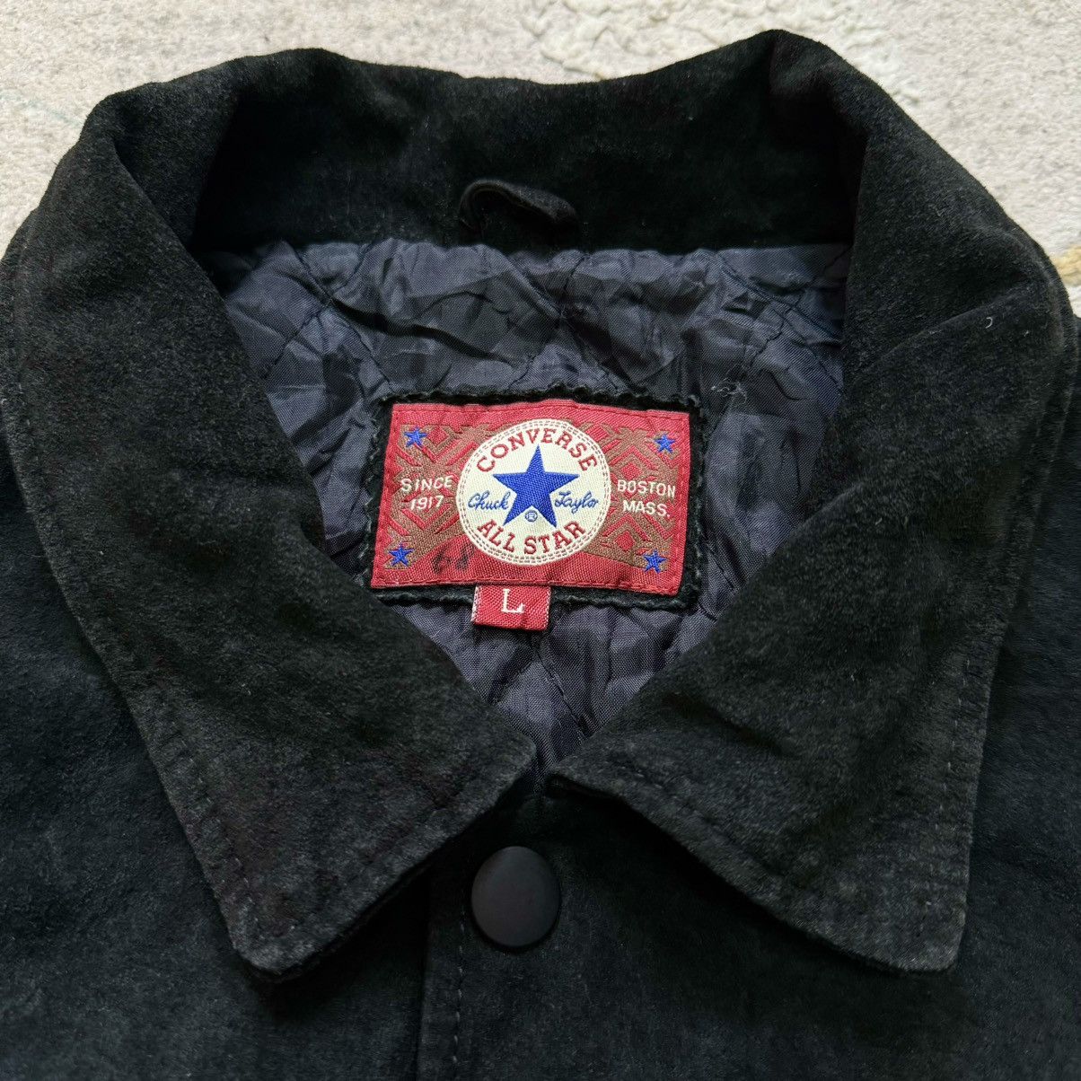 Converse × Vintage Vintage Converse All Star Boston Sport USA Varsity Jacket Size US L / EU 52-54 / 3 - 3 Thumbnail