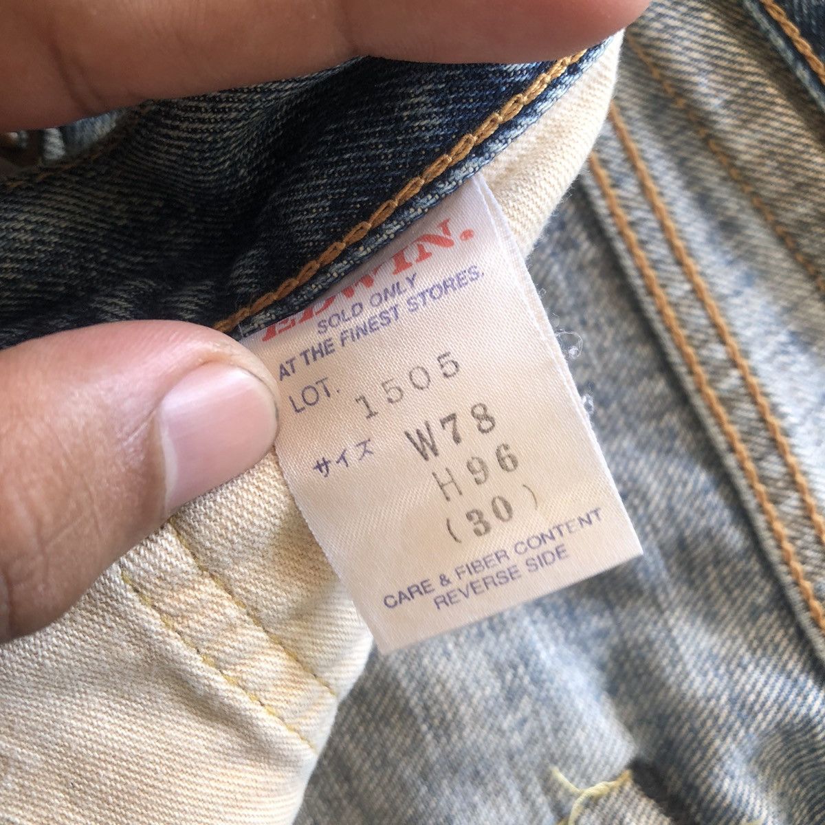 Edwin Vintage Edwin Selvedge Size US 31 - 6 Thumbnail