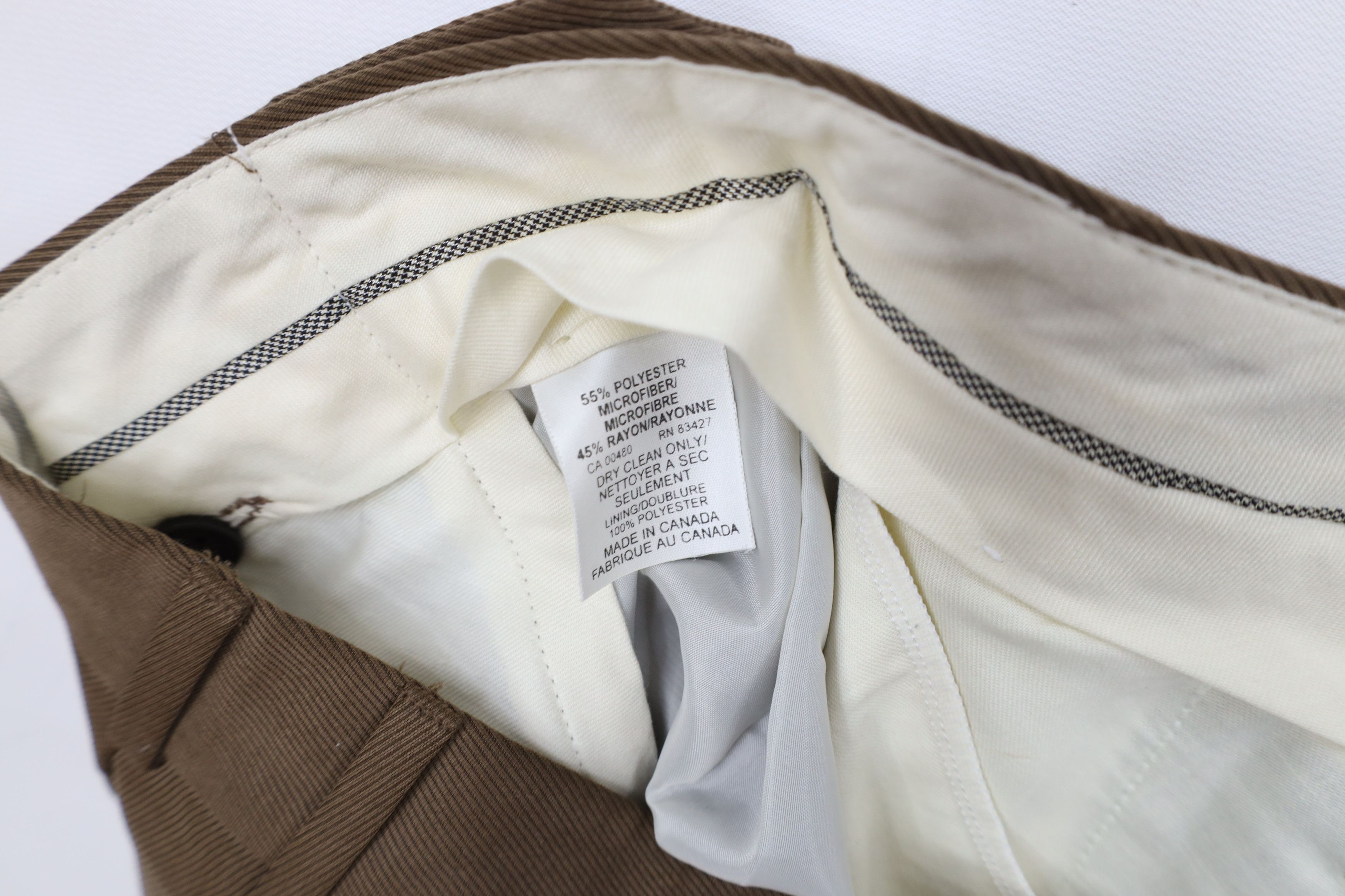 Vintage Vintage 90s Streetwear Pleated Wide Leg Whipcord Chino Pants Size US 34 / EU 50 - 9 Thumbnail