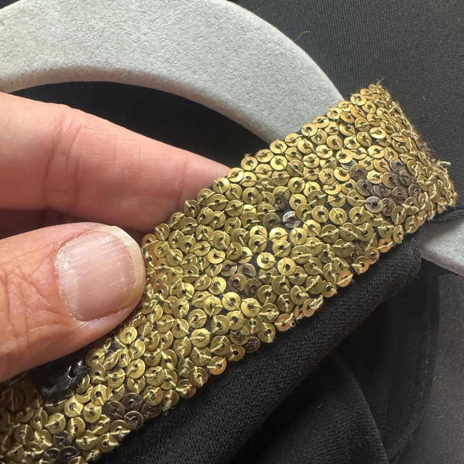 Designer Roland Mouret Black & Gold Sequin Cocktail Mini – S Size M / US 6-8 / IT 42-44 - 7 Thumbnail