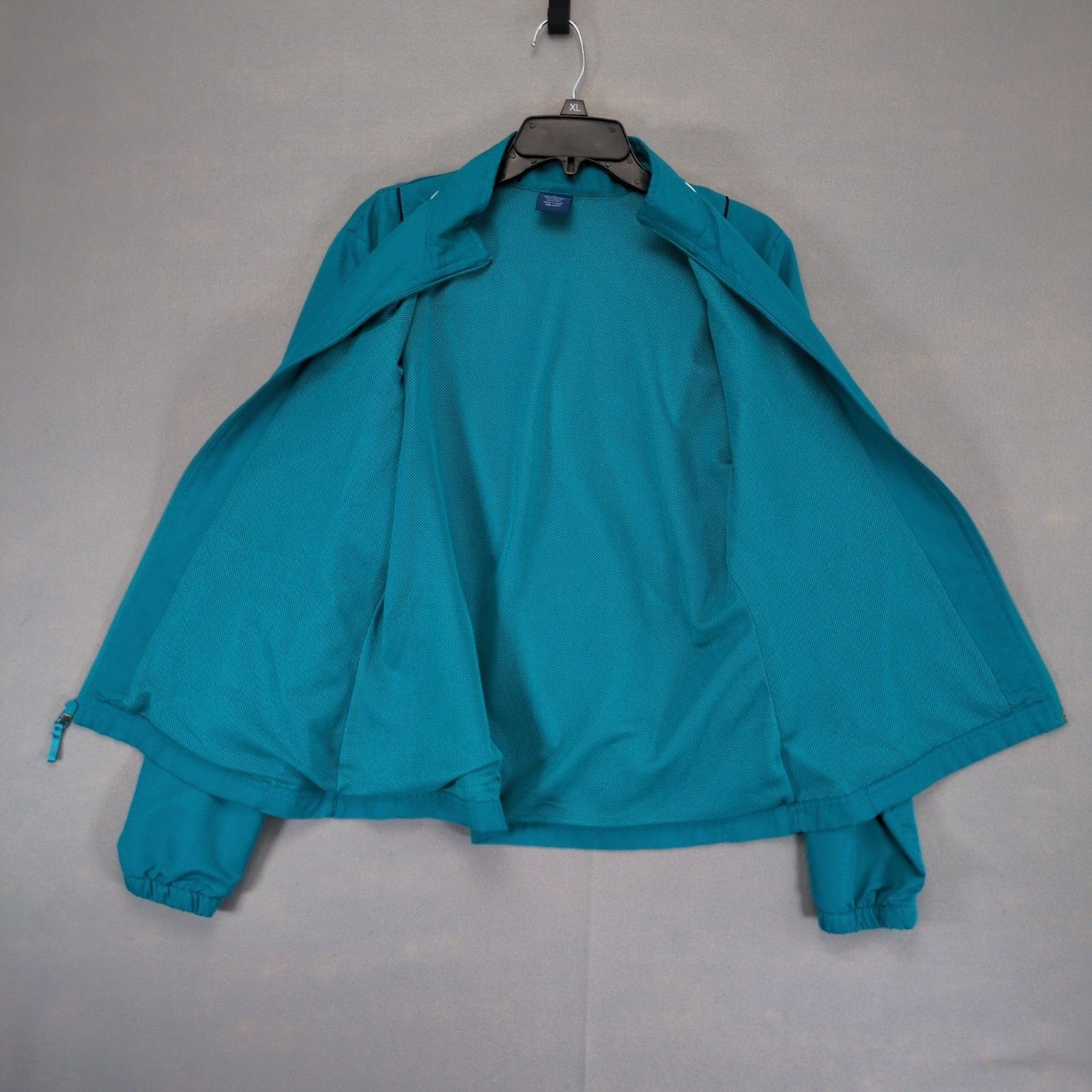 Reebok Reebok Women's L Teal Blue Track Jacket, Sportswear Athletic Size L / US 10 / IT 46 - 3 Thumbnail