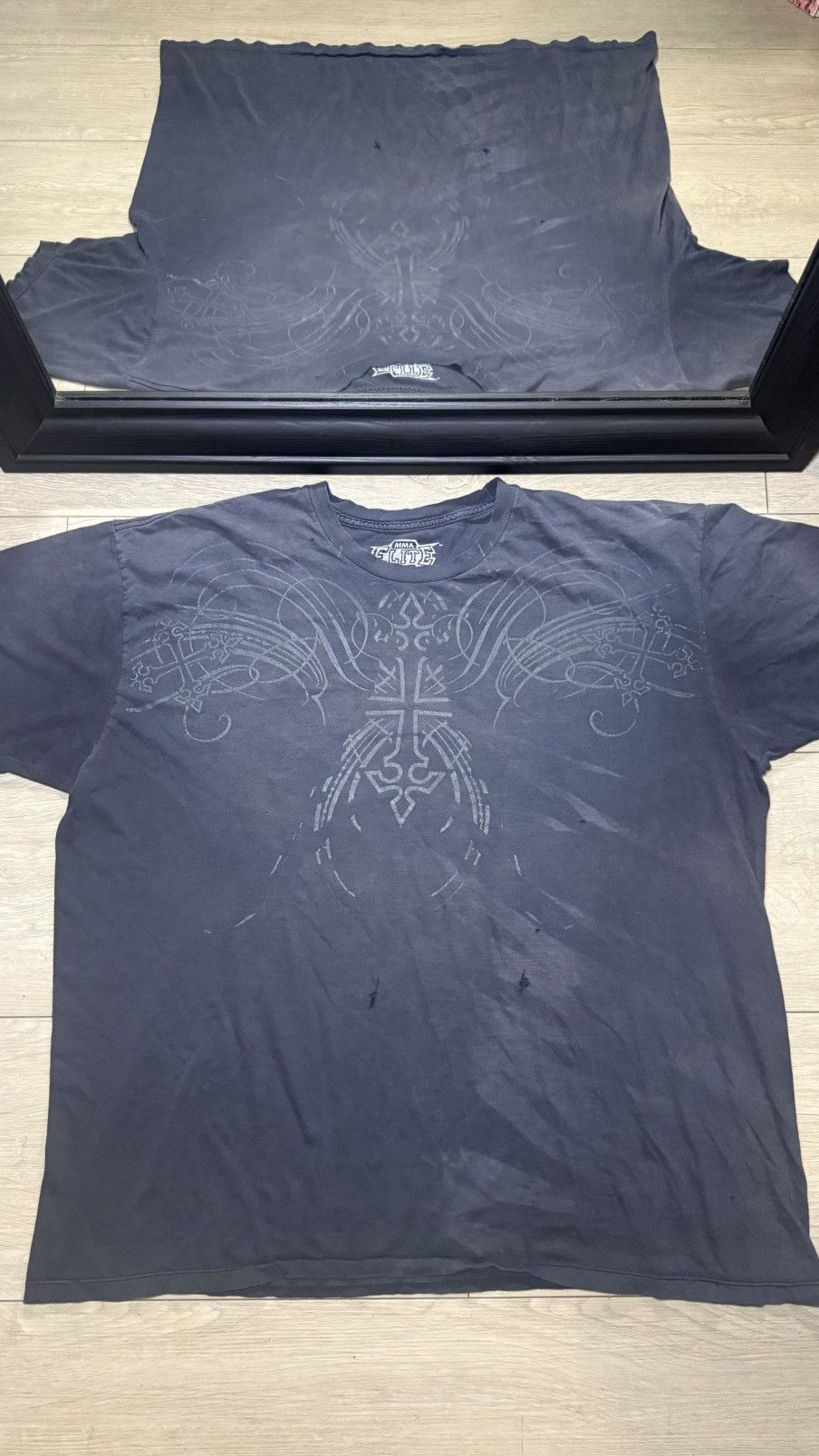 Affliction Vintage / Y2K MMA Elite Tribal Shirt Size US XXL / EU 58 / 5 - 1 Thumbnail