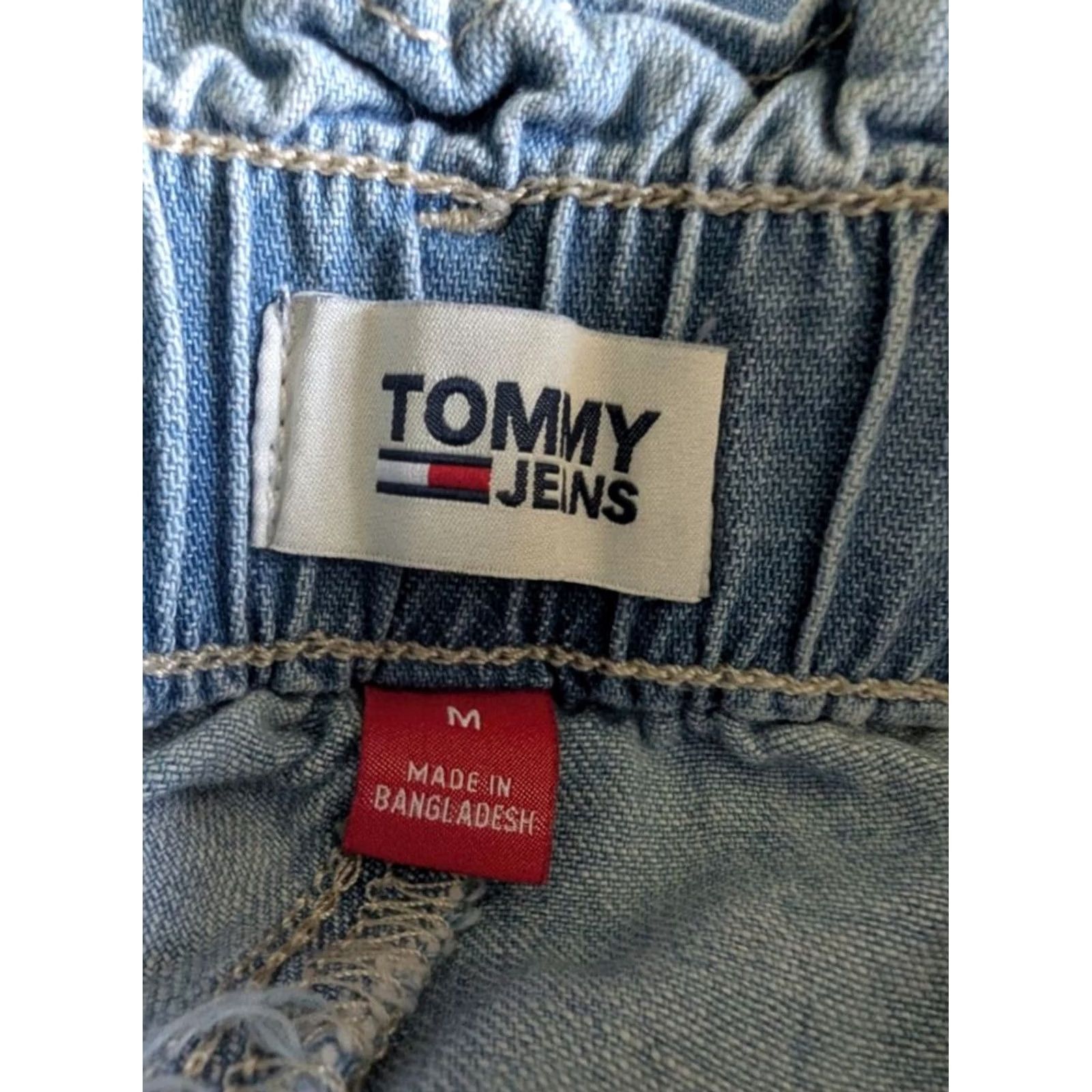 Tommy Hilfiger VINTAGE Tommy Hilfiger Paperbag Denim Shorts Women's M Blue High Waist Sailor Chic Preppy 90s Mens? Size 32" / US 10 / IT 46 - 3 Thumbnail