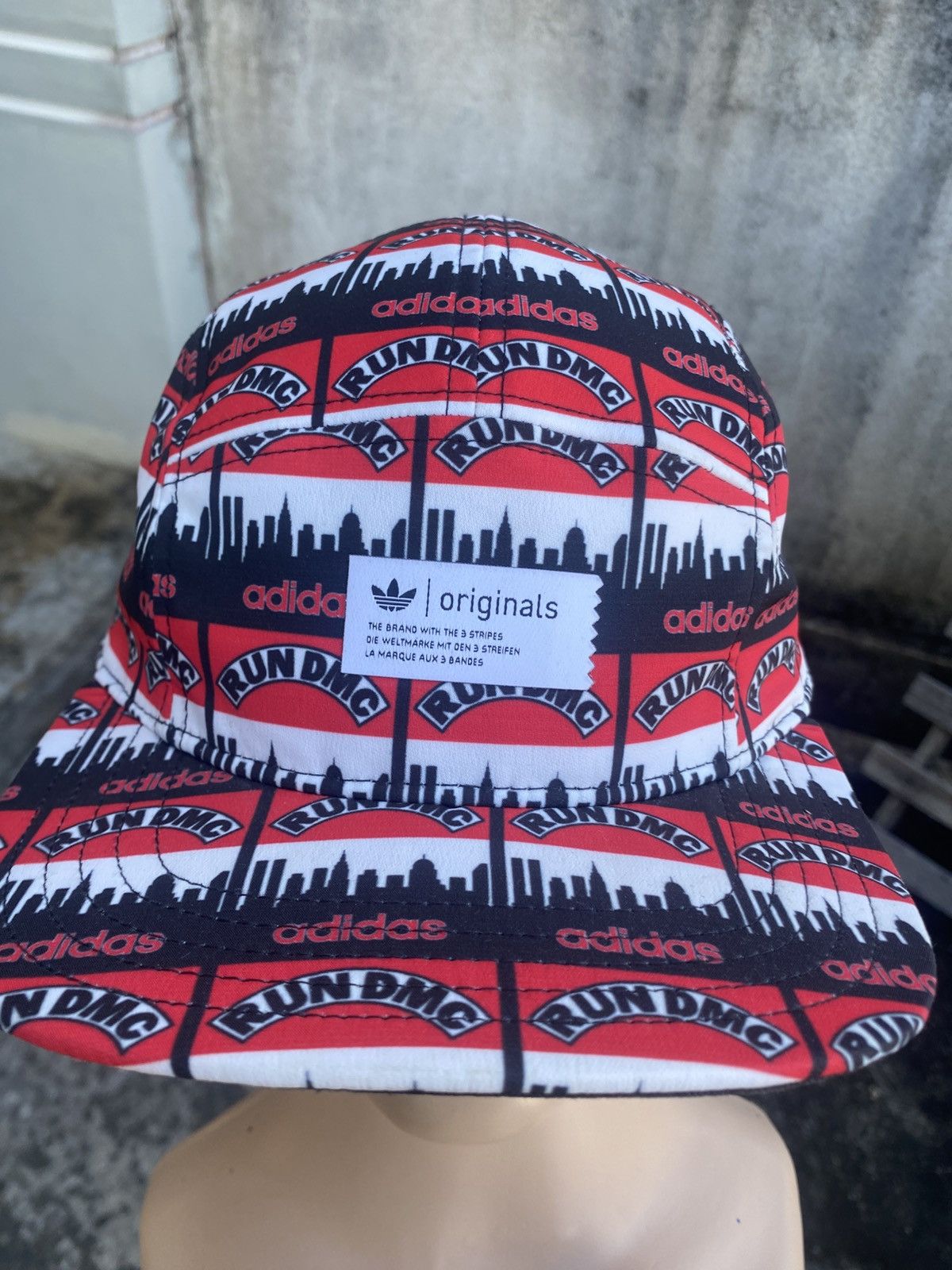 Adidas 🔥 Rare 🔥 Adidas Fullprint Run Dmc Hat Size ONE SIZE - 4 Thumbnail