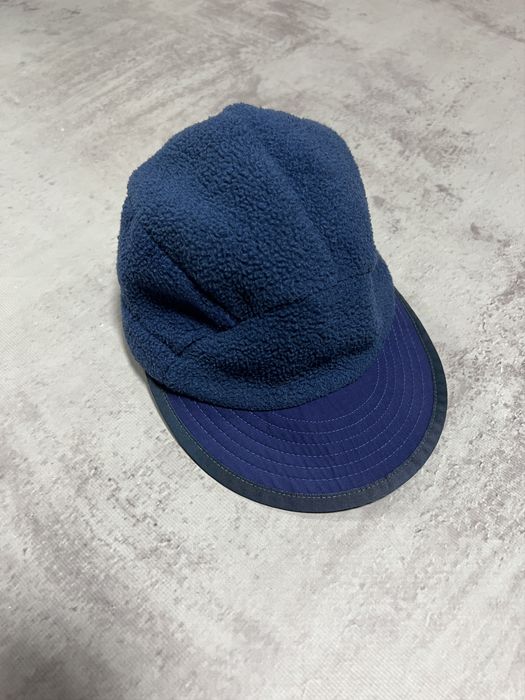 Patagonia Hat Synchilla Fleece Duckbill Cap Men's M Black Outdoor Hiking  VTG 90s