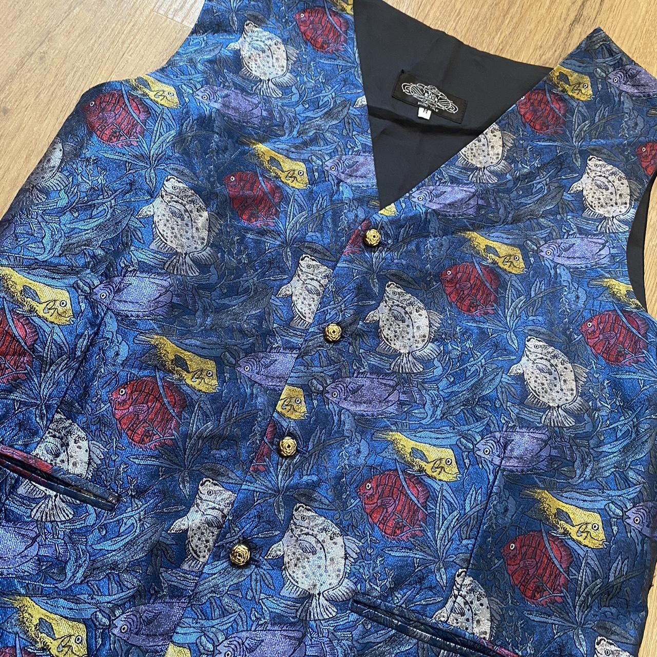 Other Blue and multicoloured fish vest with a unique pattern Size US M / EU 48-50 / 2 - 3 Thumbnail