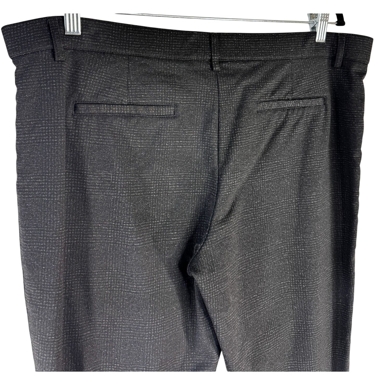 Mario Valentino Mario Serrani Women’s Skinny Ankle Black Check Pants size XL Size 37" - 7 Thumbnail