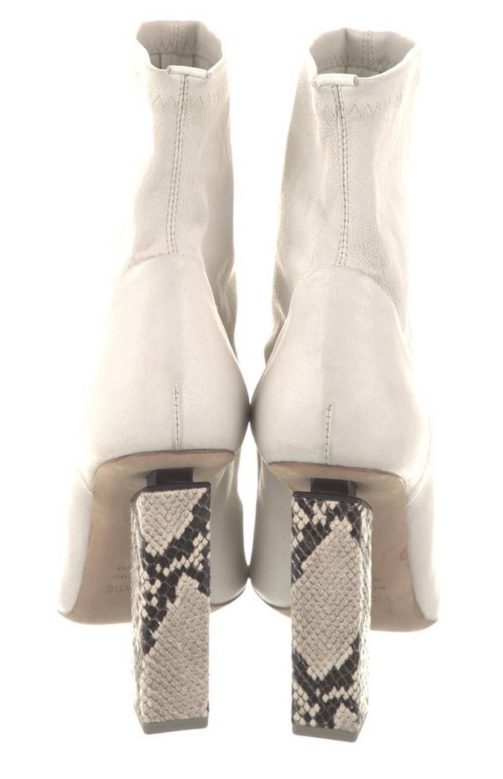 VIC MATI Vic Matie Leather Pointed Snake Ankle Boots Sz 39/8 Italy Size US 8 / IT 38 - 3 Thumbnail