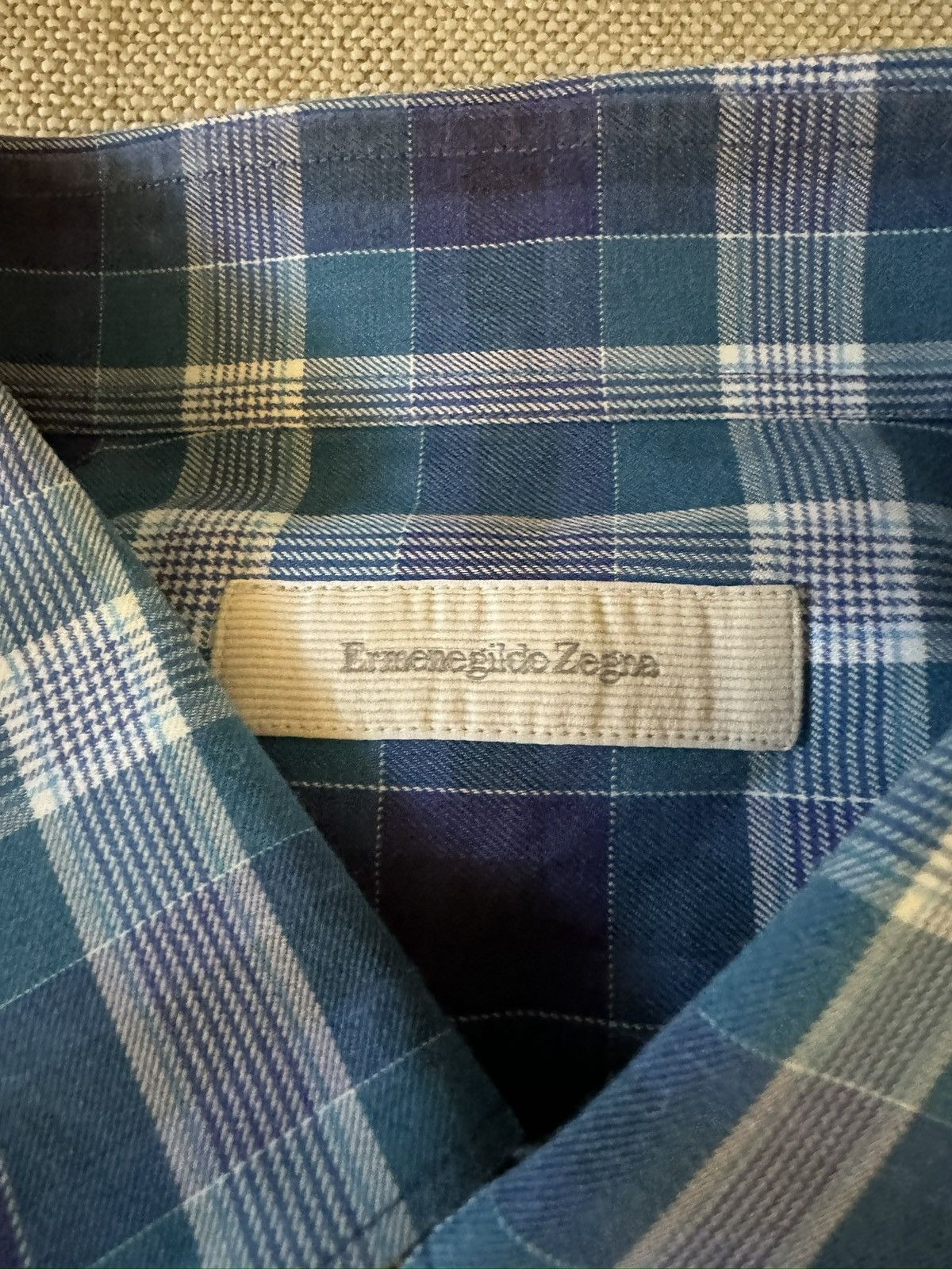 Ermenegildo Zegna Ermenegildo Zegna Vintage Check Sport Shirt Size US XL / EU 56 / 4 - 2 Thumbnail
