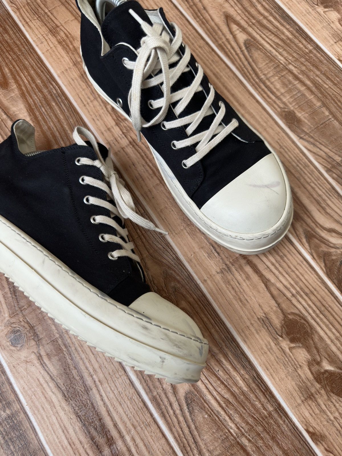 Rick Owens Rick Owens DRKSHDW Ramones (Licence Plate) Lowtops Size US 11 / EU 44 - 10 Thumbnail