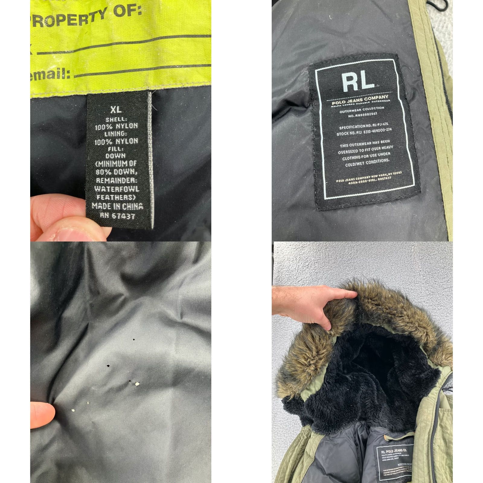 Polo Ralph Lauren VINTAGE Polo Ralph Lauren Jacket Mens XL Green RL-67 Goose Down Parka Ski Jacket Size US XL / EU 56 / 4 - 9 Thumbnail