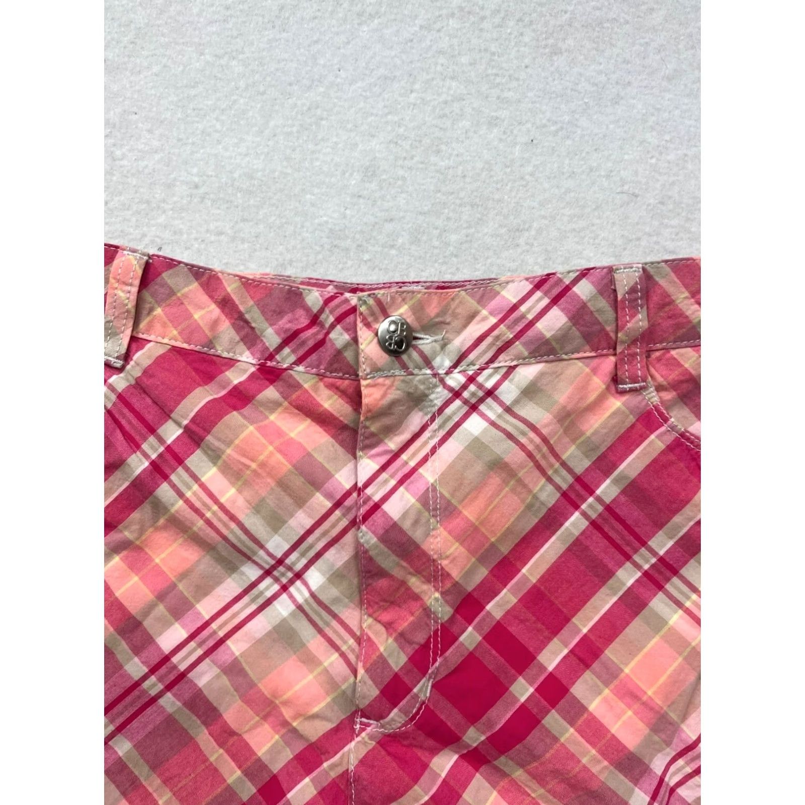Croft & Barrow VINTAGE Women's Croft & Barrow Pink Plaid Skort Mini Short - Medium Womens Size 32" / US 10 / IT 46 - 4 Thumbnail
