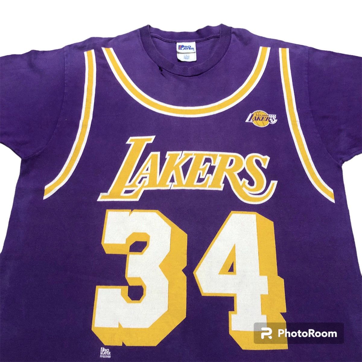 NBA Rare‼️🔥Vintage NBA LA Lakers Shaquille O'neal #34 T-Shirt Size US M / EU 48-50 / 2 - 3 Thumbnail