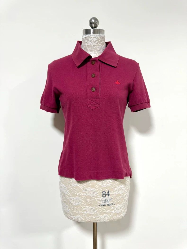 Vivienne Westwood Vivienne Westwood size2 A wine-colored polo shirt with shor Size M / US 6-8 / IT 42-44 - 1 Thumbnail