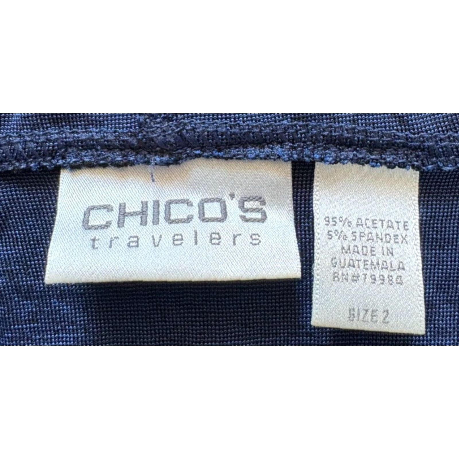 Vintage Chico's Travelers Jacket Womens Size 2 Hooded Light Weight Blue Zip Hoodie Jacket Regular Women Size XS / US 0-2 / IT 36-38 - 2 Thumbnail
