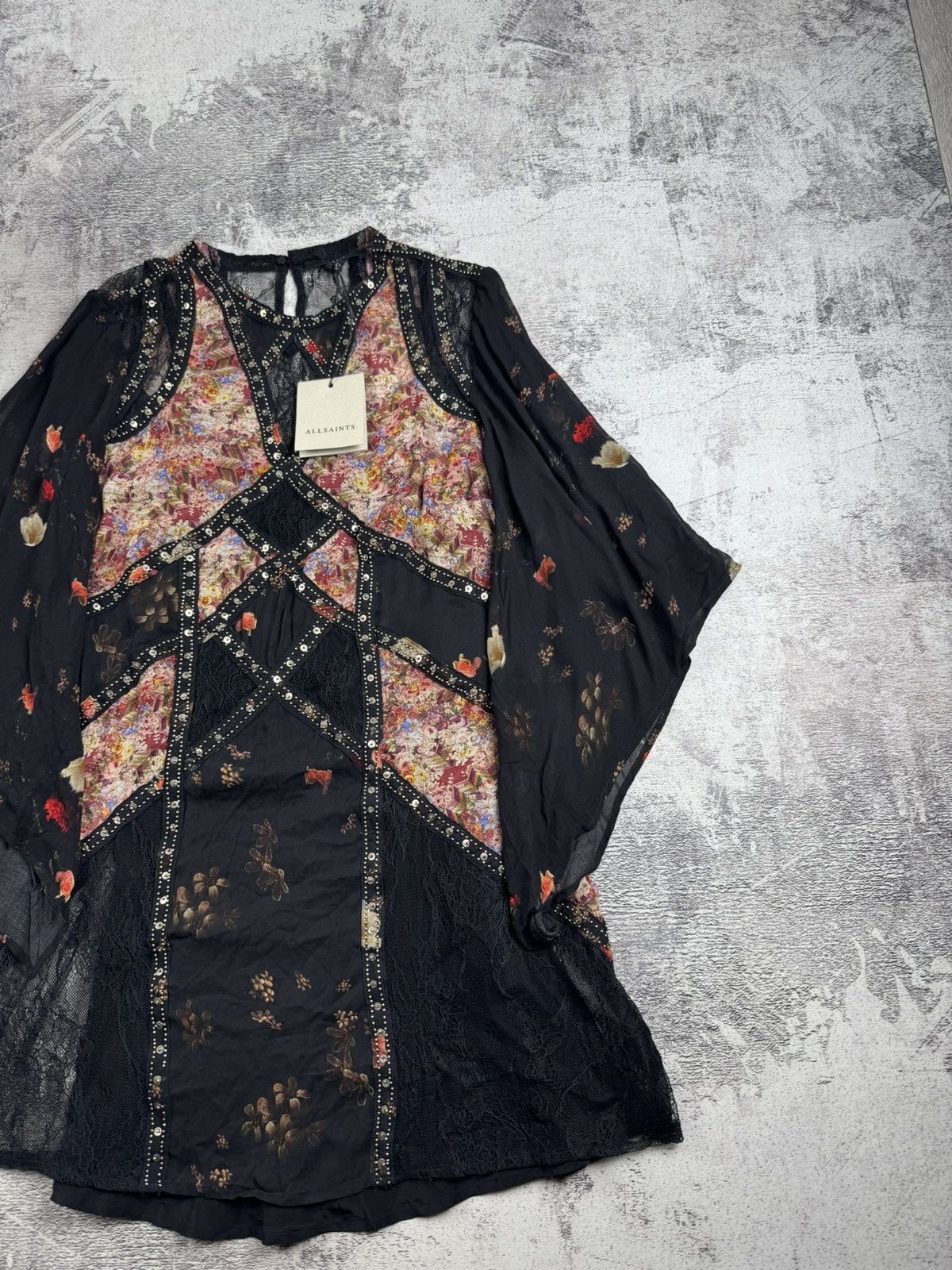 Allsaints AllSaints Lucia Kora Dress Viscose US 6 UK 10 NEW Floral Button Design Tunic Size M / US 6-8 / IT 42-44 - 3 Thumbnail