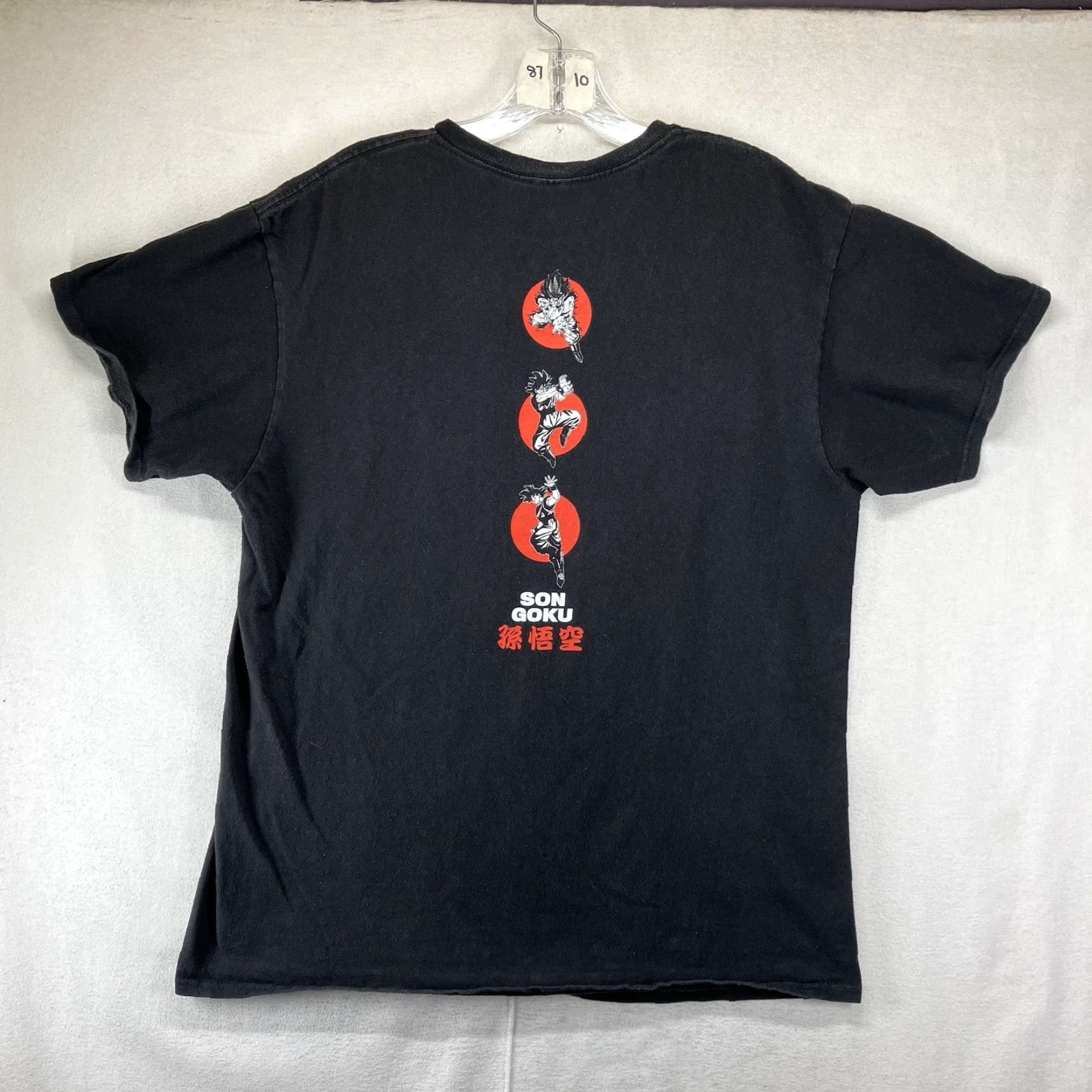 Vintage Dragon Ball Z T-Shirt Son Goku Double Sided Logo Black Cotton Adult Large Retro Anime Unisex Size US L / EU 52-54 / 3 - 2 Thumbnail