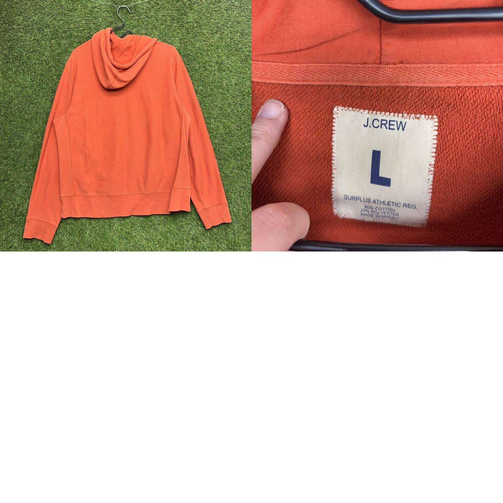 J.Crew J.Crew Collegeic Hoodie Mens Large Heavyweight Surplus Athletic Winsor Orange Hooded Pockets Kangaroo Pocket Solid Classic Retro Gorpcore Sports 90s? Size US L / EU 52-54 / 3 - 8 Thumbnail