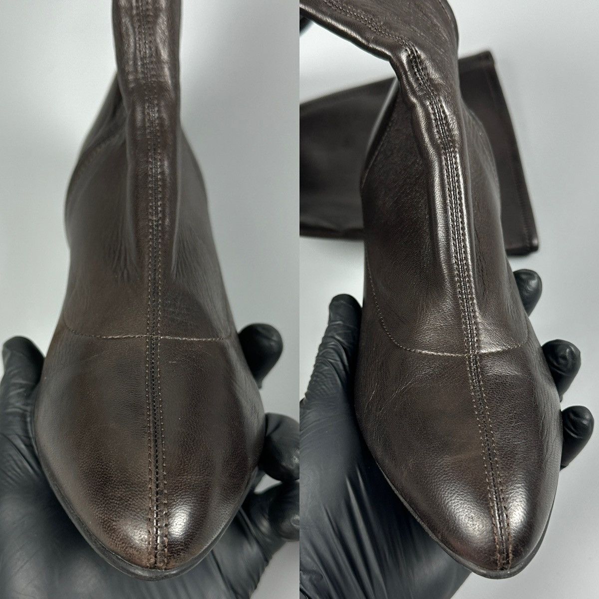 Prada Vintage Prada Soft Brown Leather Nappa Stretch Heels Boots Size US 6 / IT 36 - 19 Thumbnail