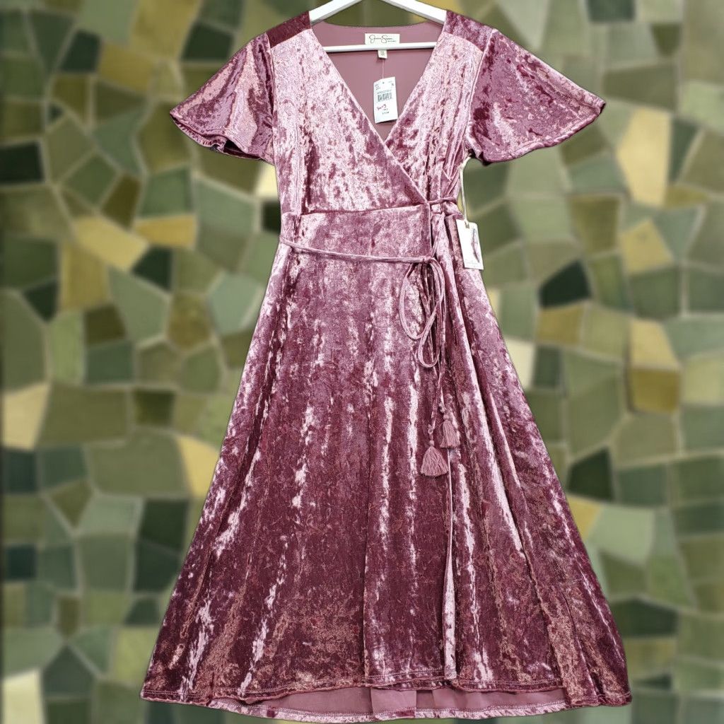 Jessica Simpson Women's Midi Dress With Slit Hem And Short Sleeves - View #13